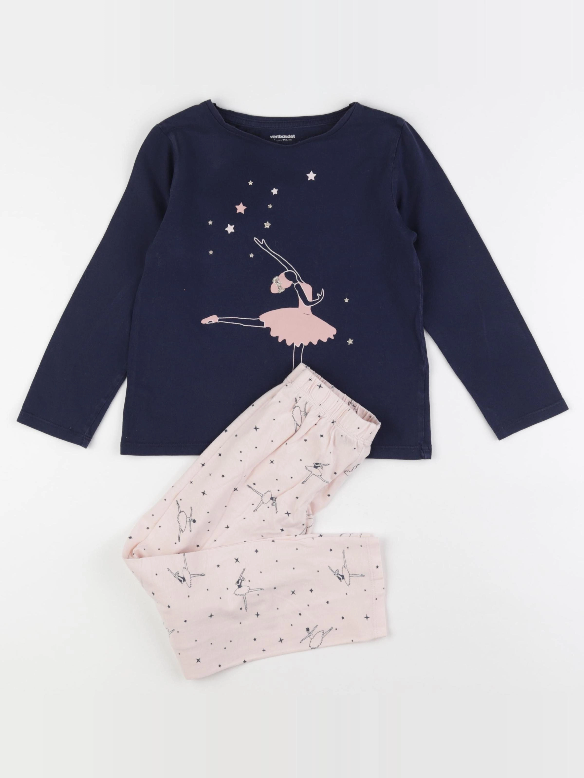 Vertbaudet - pyjama coton bleu - 6 ans