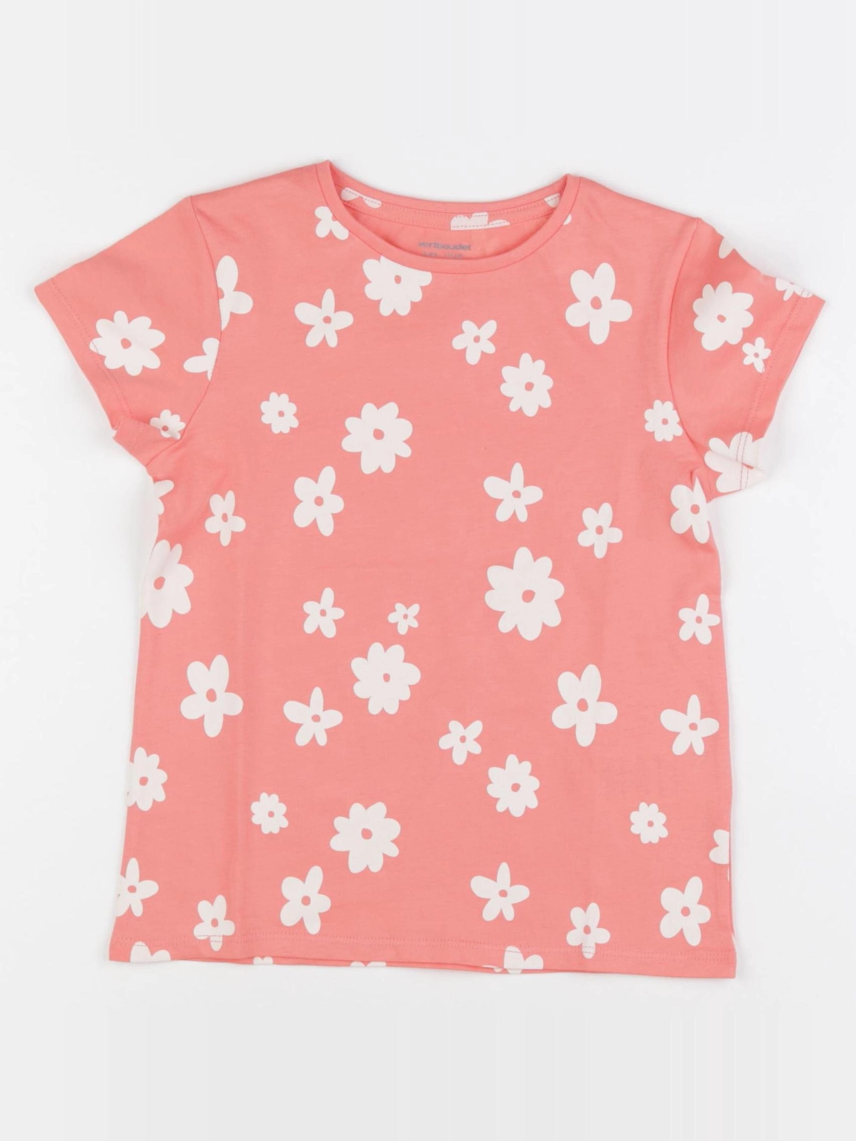 Vertbaudet - tee-shirt rose - 6 ans