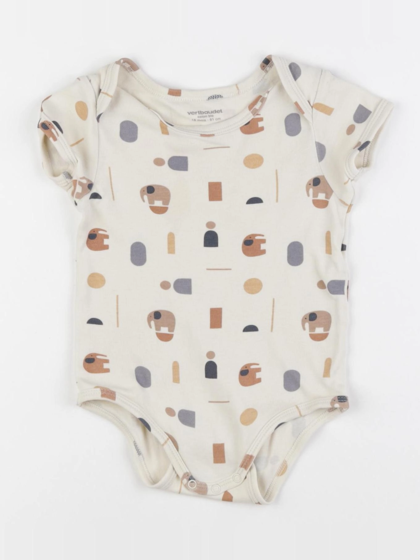 Vertbaudet - body beige - 18 mois