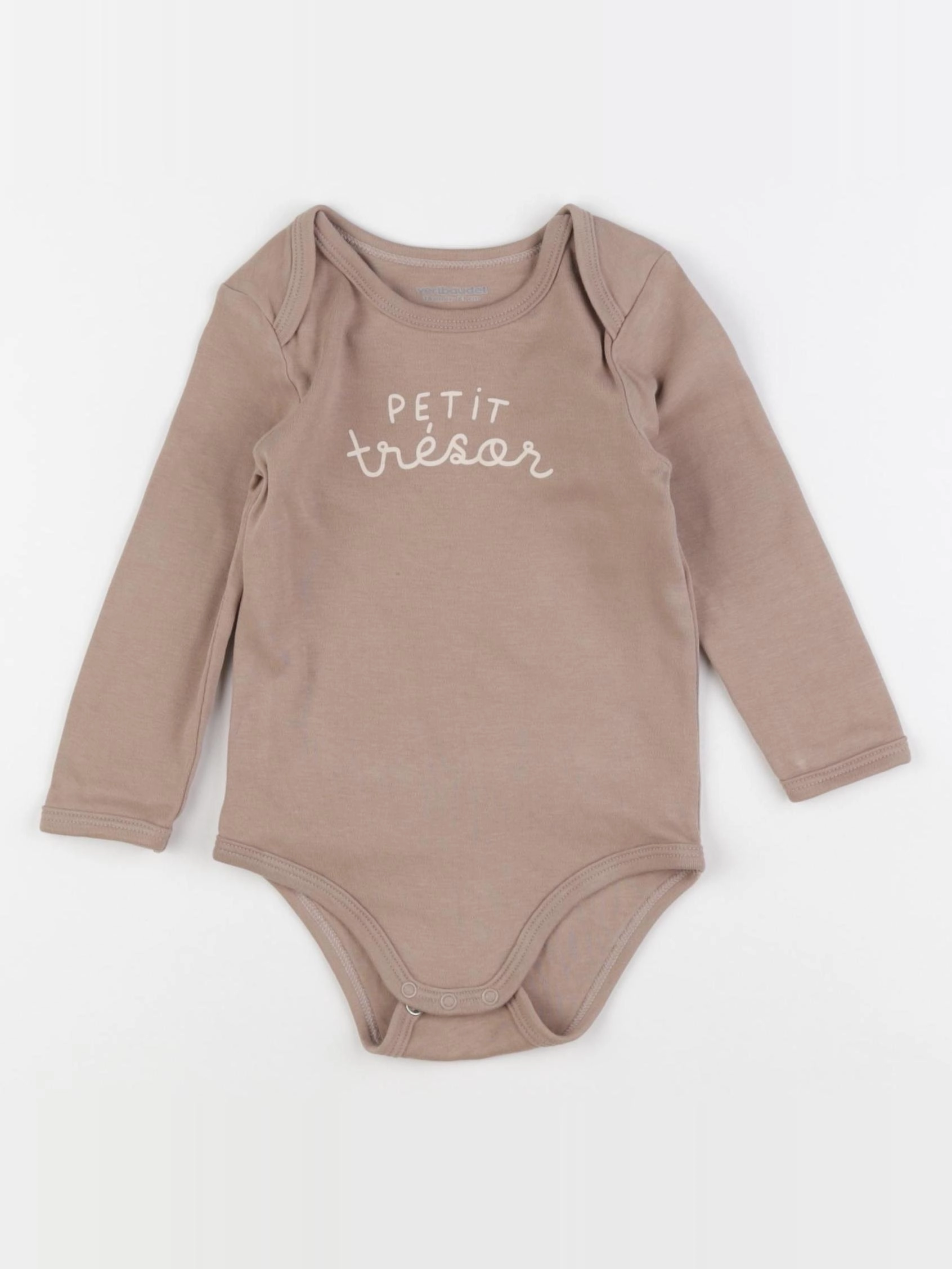 Vertbaudet - body marron - 18 mois