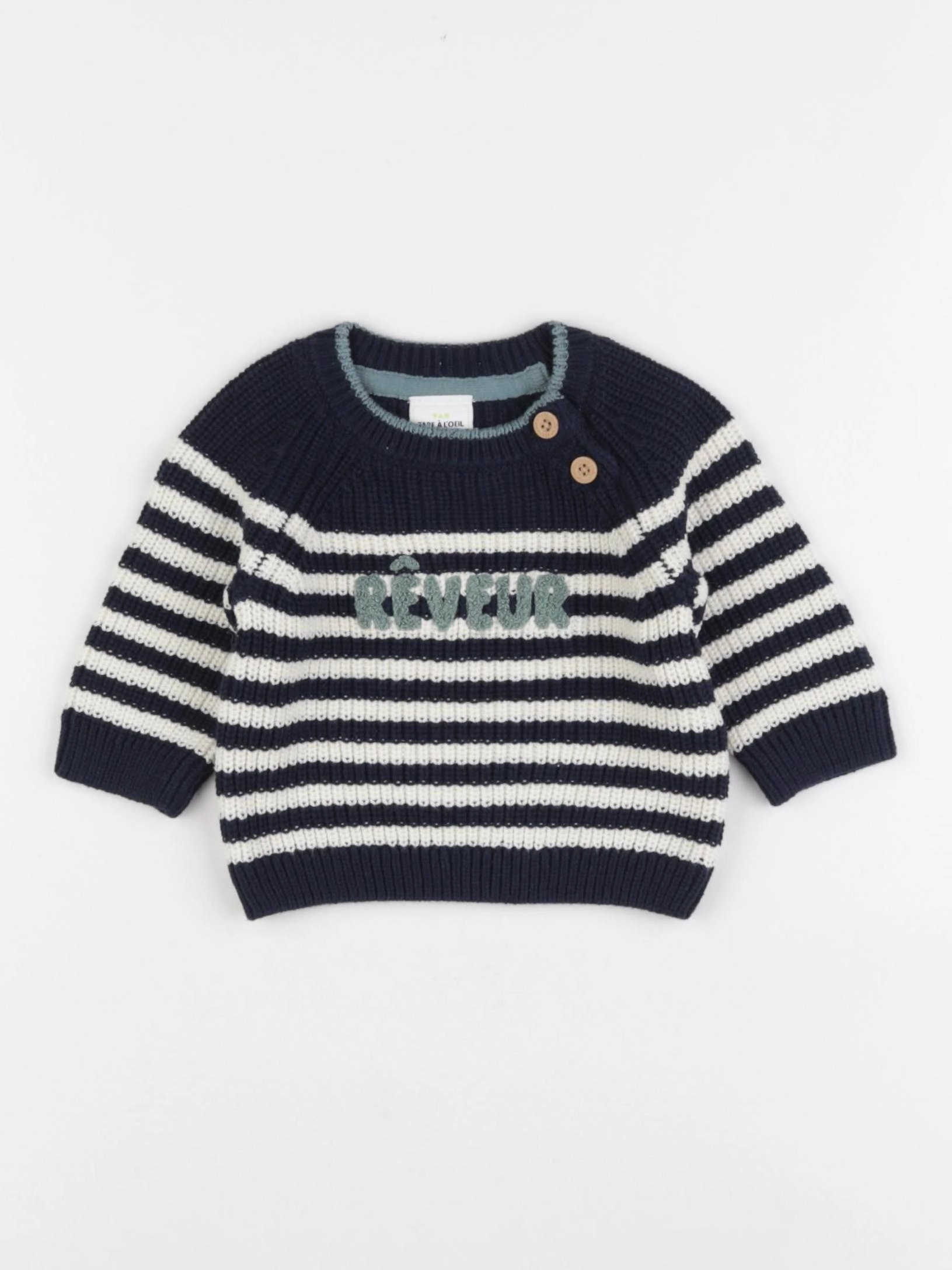 Tape à l'oeil - pull bleu - 3 mois