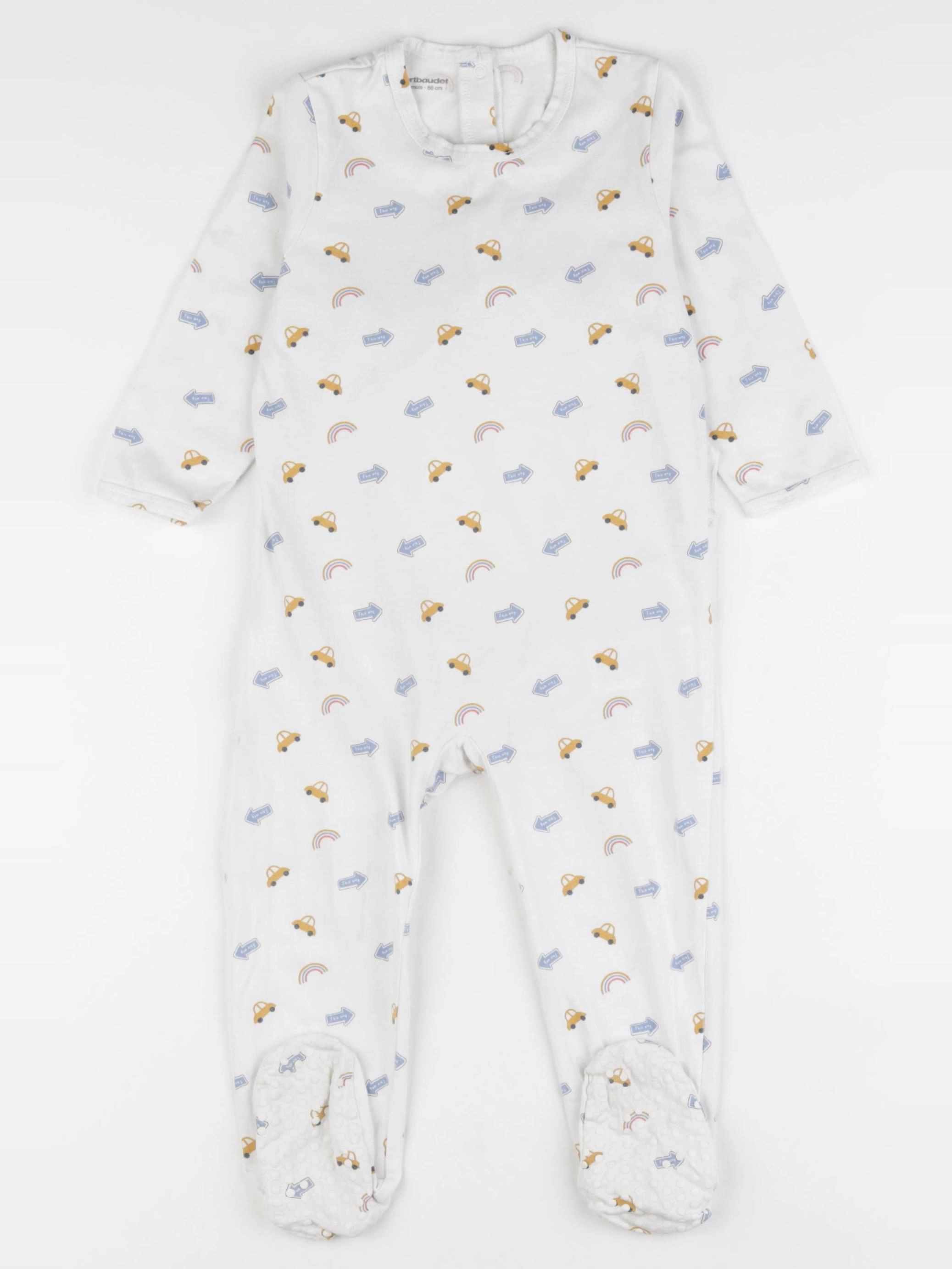 Vertbaudet - pyjama coton blanc - 24 mois