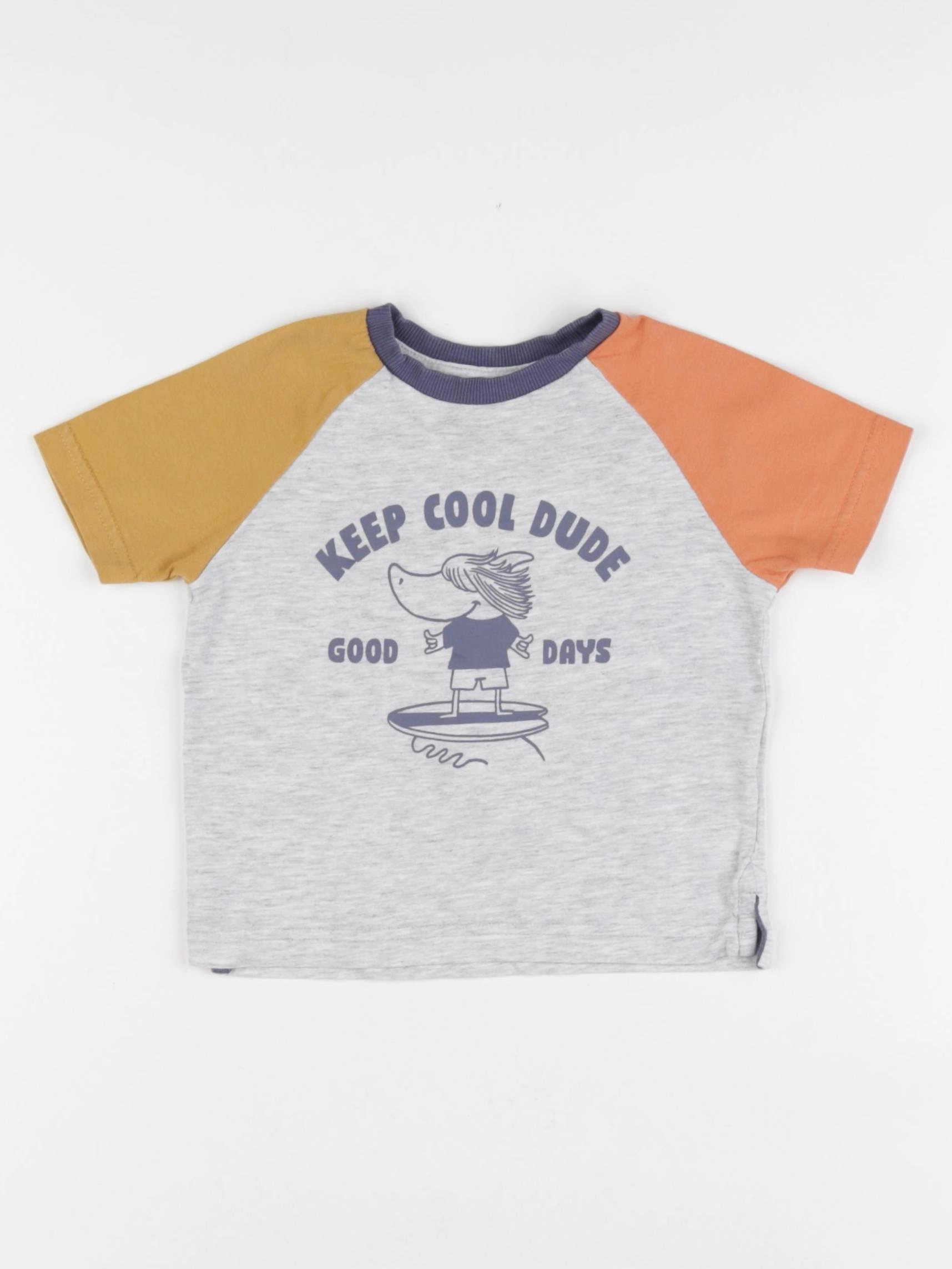 Vertbaudet - tee-shirt coton gris - 2 ans