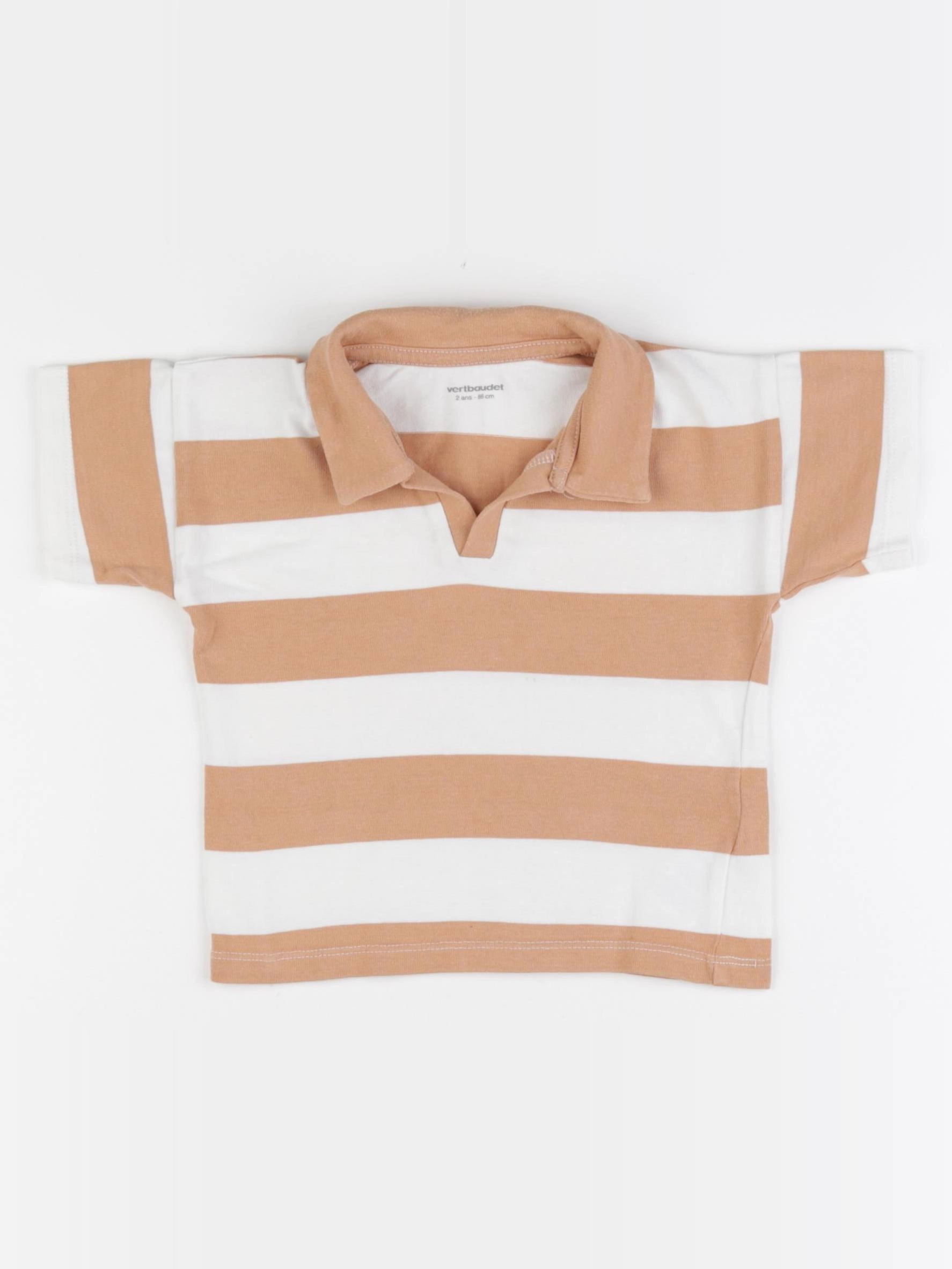 Vertbaudet - polo orange - 2 ans