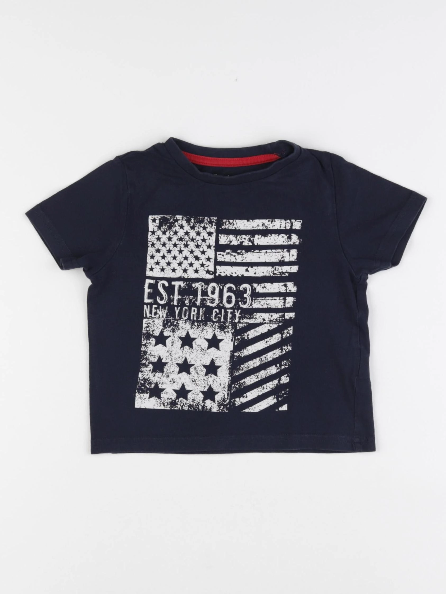 Vertbaudet - tee-shirt bleu - 2 ans