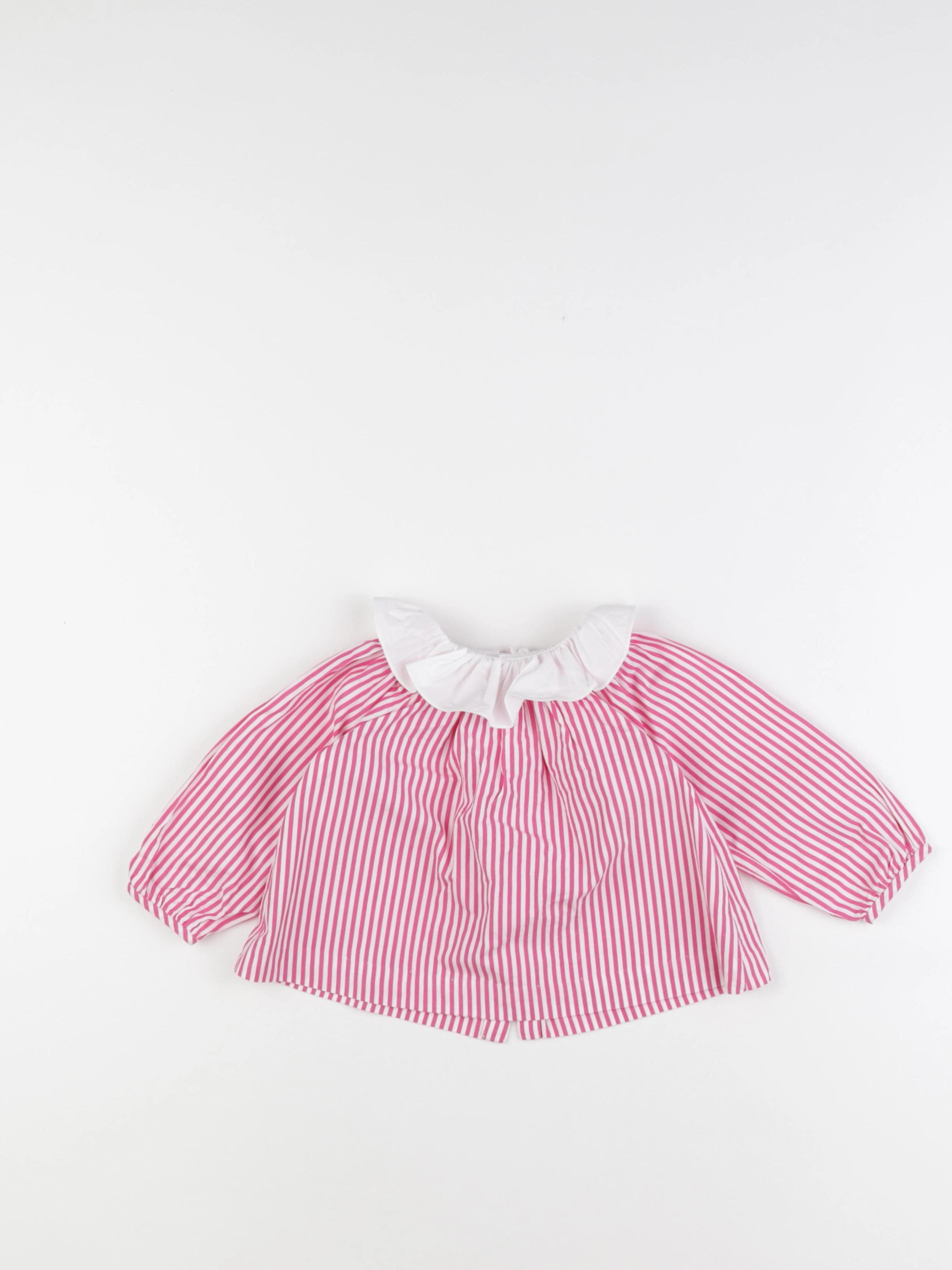 Jacadi - blouse blanc, rose - 12 mois