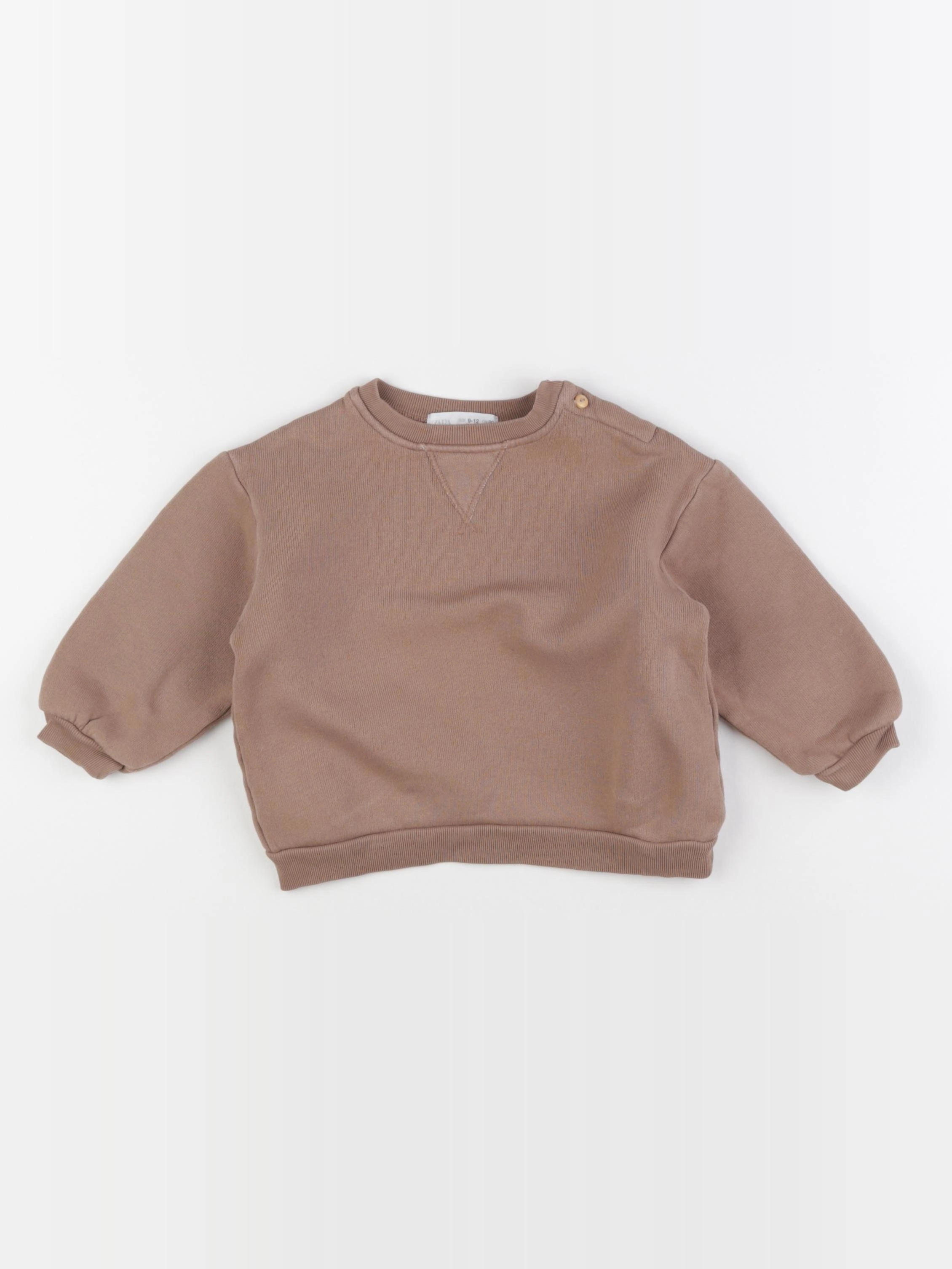 Zara - sweat marron - 9/12 mois