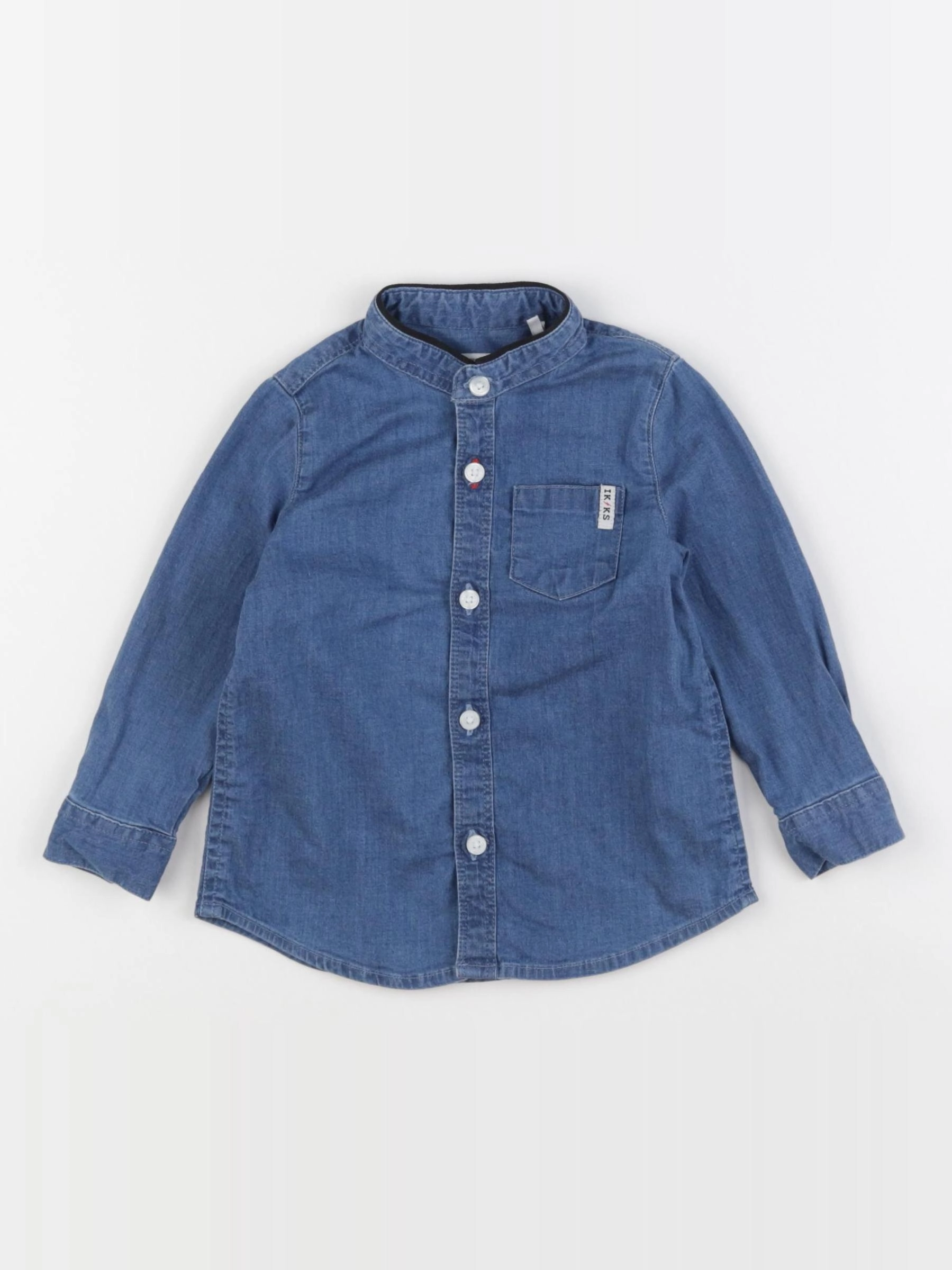 IKKS - chemise imprimé au dos bleu - 12 mois