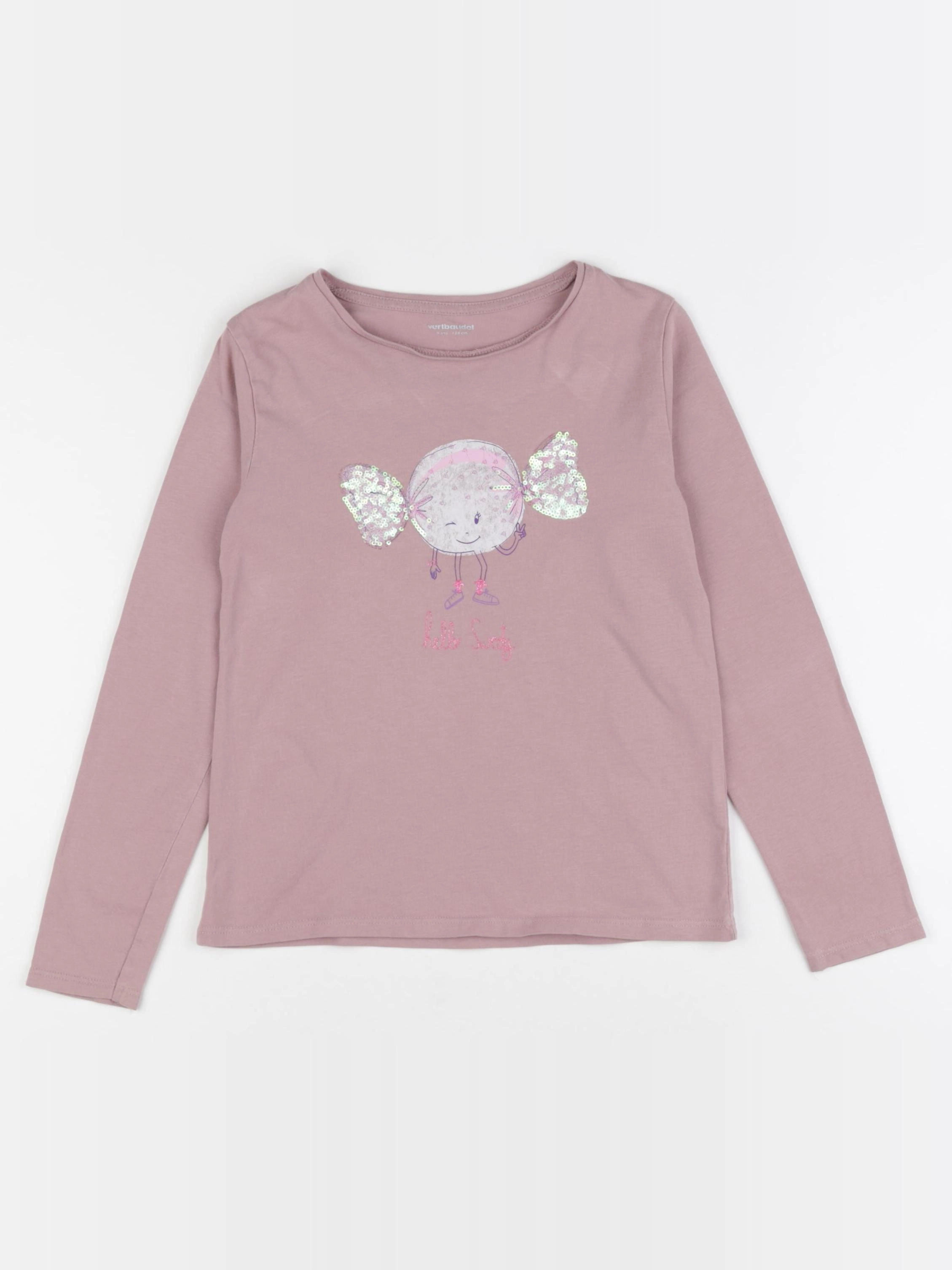 Vertbaudet - tee-shirt violet - 8 ans