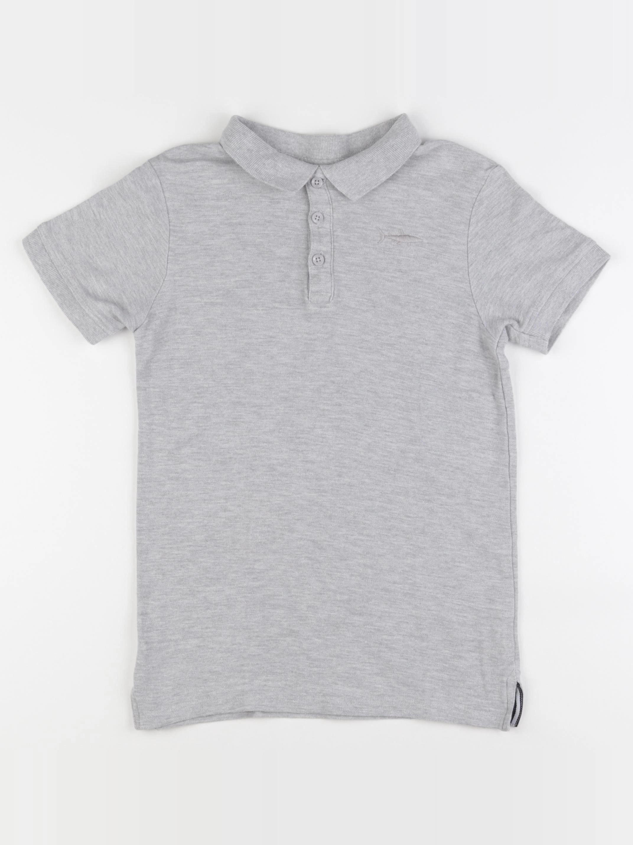 Vertbaudet - polo gris - 10 ans