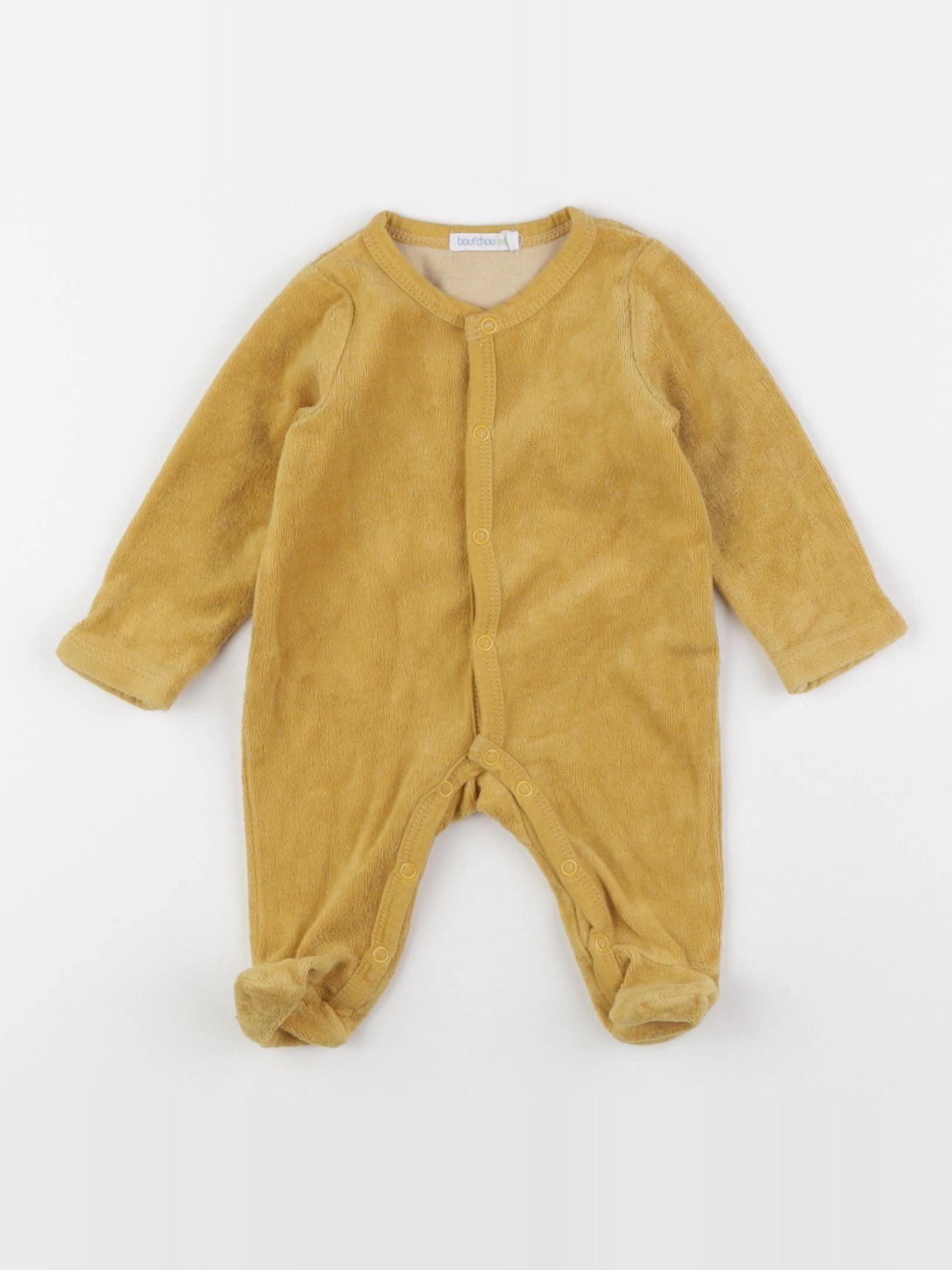 Boutchou - pyjama velours jaune - 0 mois