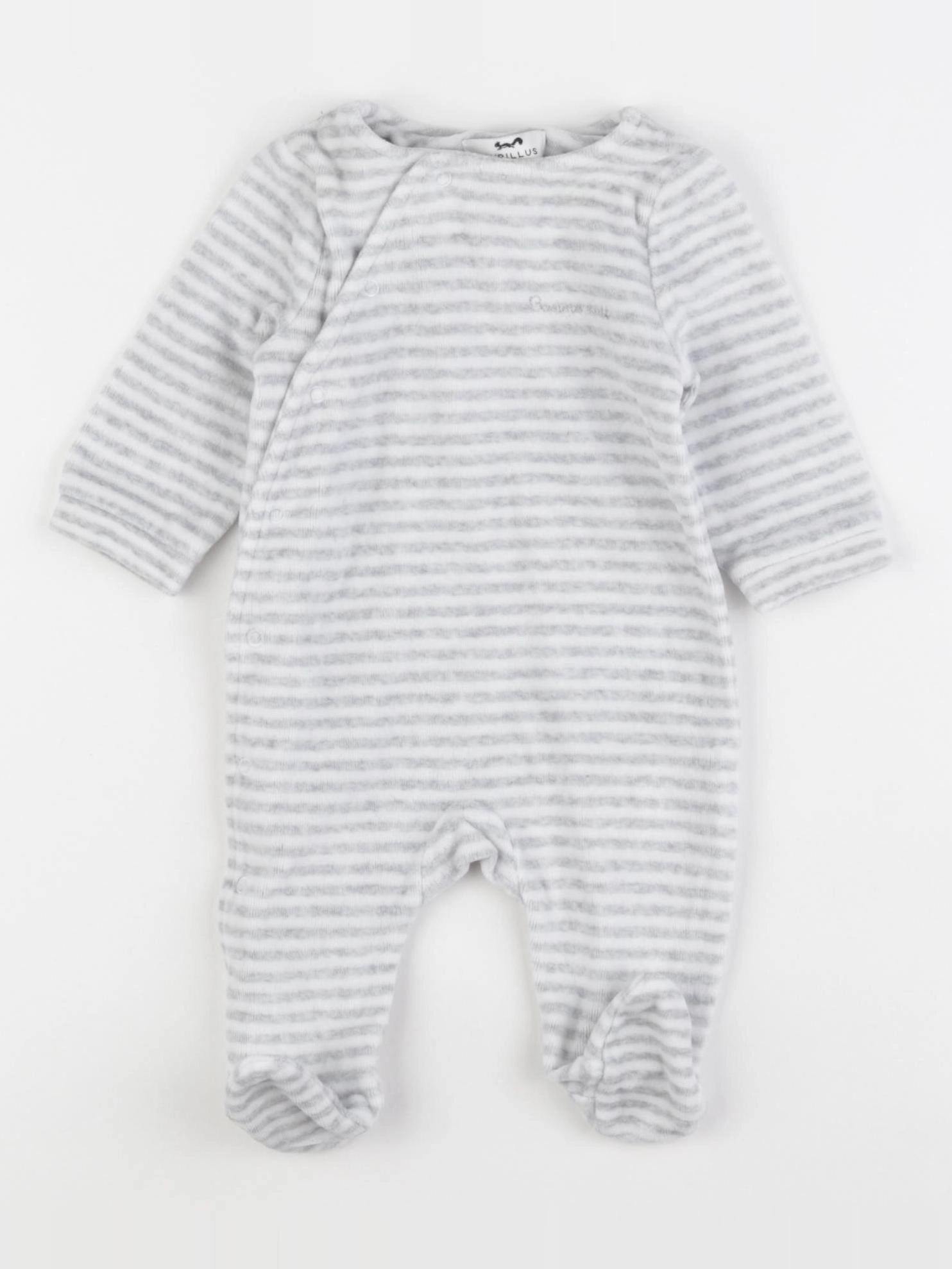 Cyrillus - pyjama velours gris - 3 mois