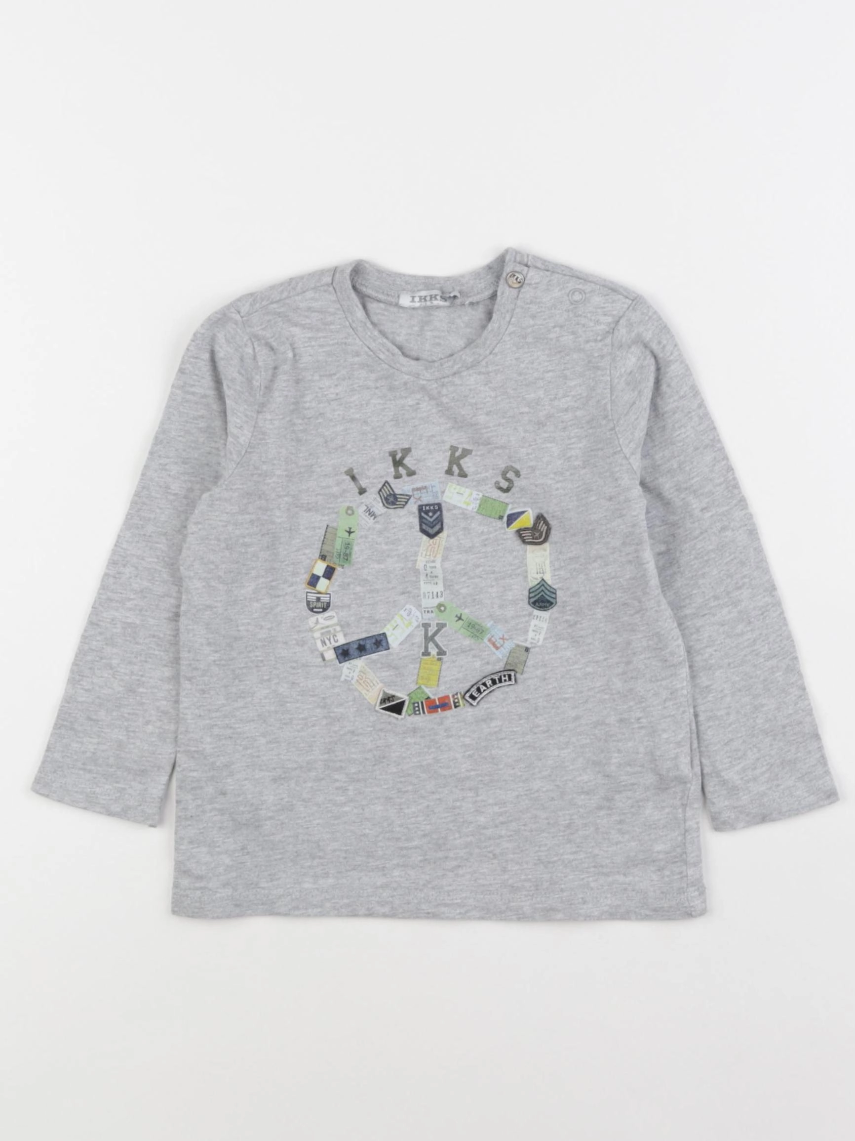 IKKS - tee-shirt gris - 2 ans