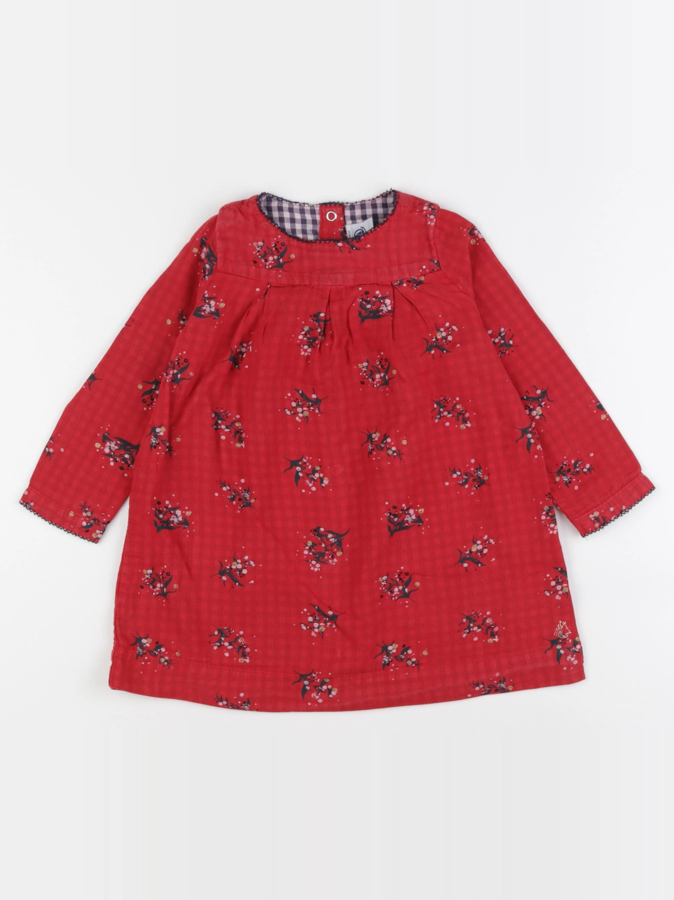 Petit Bateau - robe rouge - 24 mois