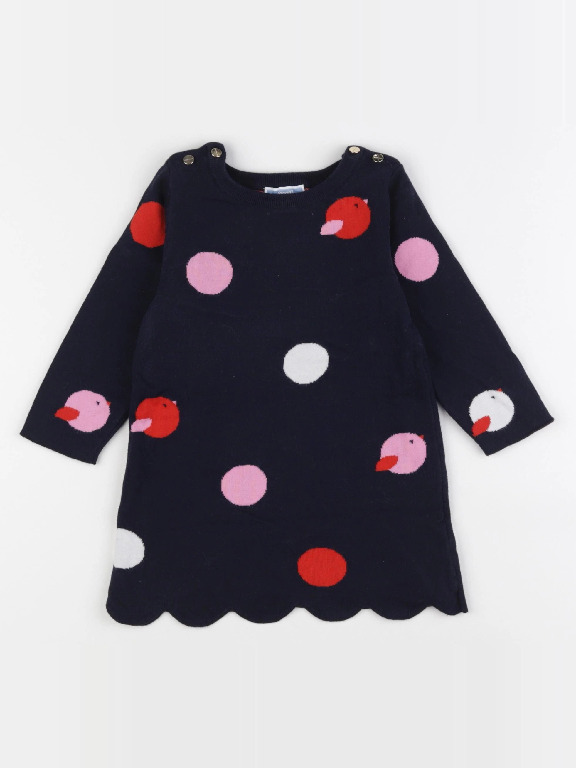 Jacadi - robe bleu, rose - 24 mois