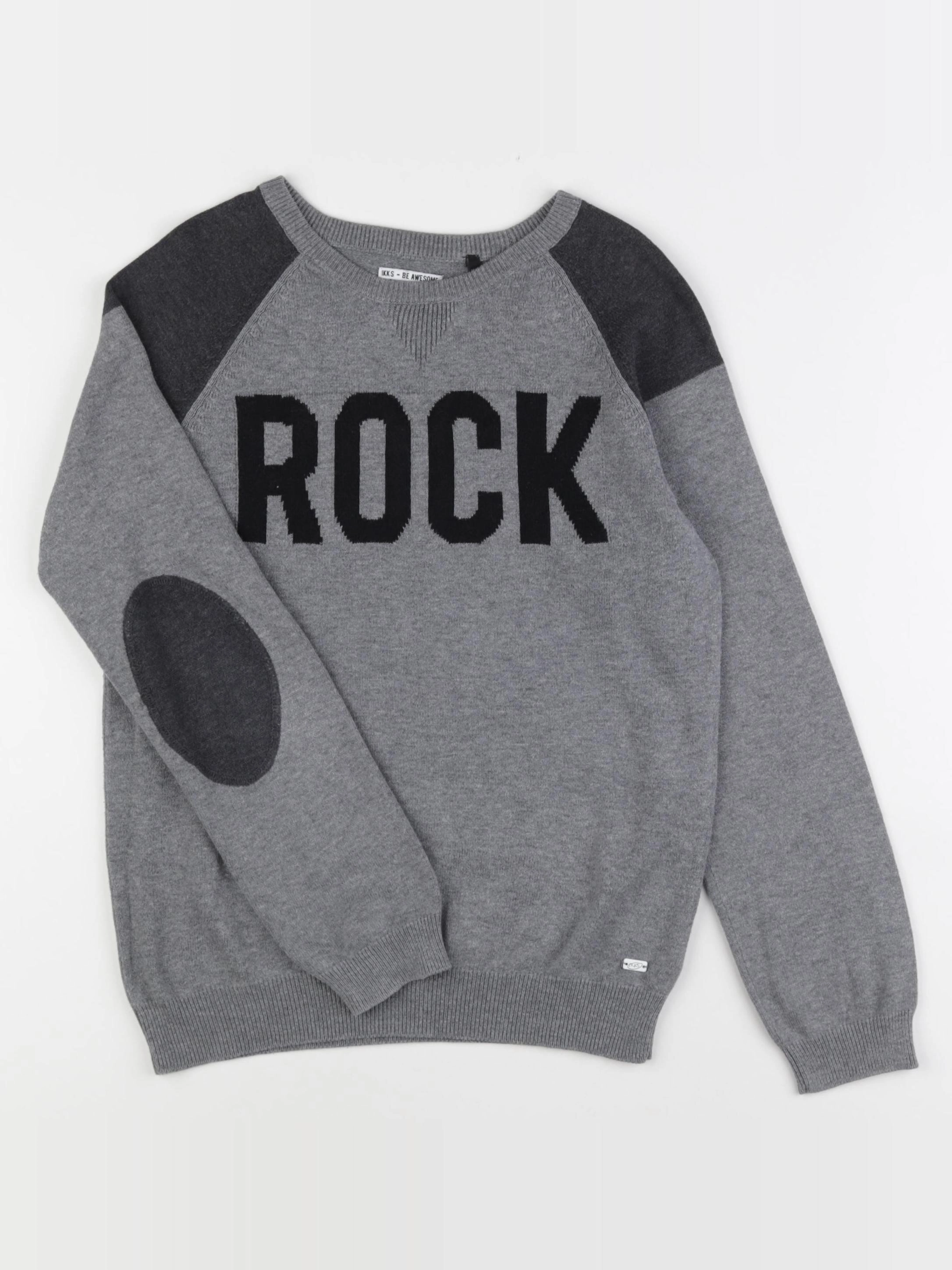 IKKS - pull gris - 10 ans