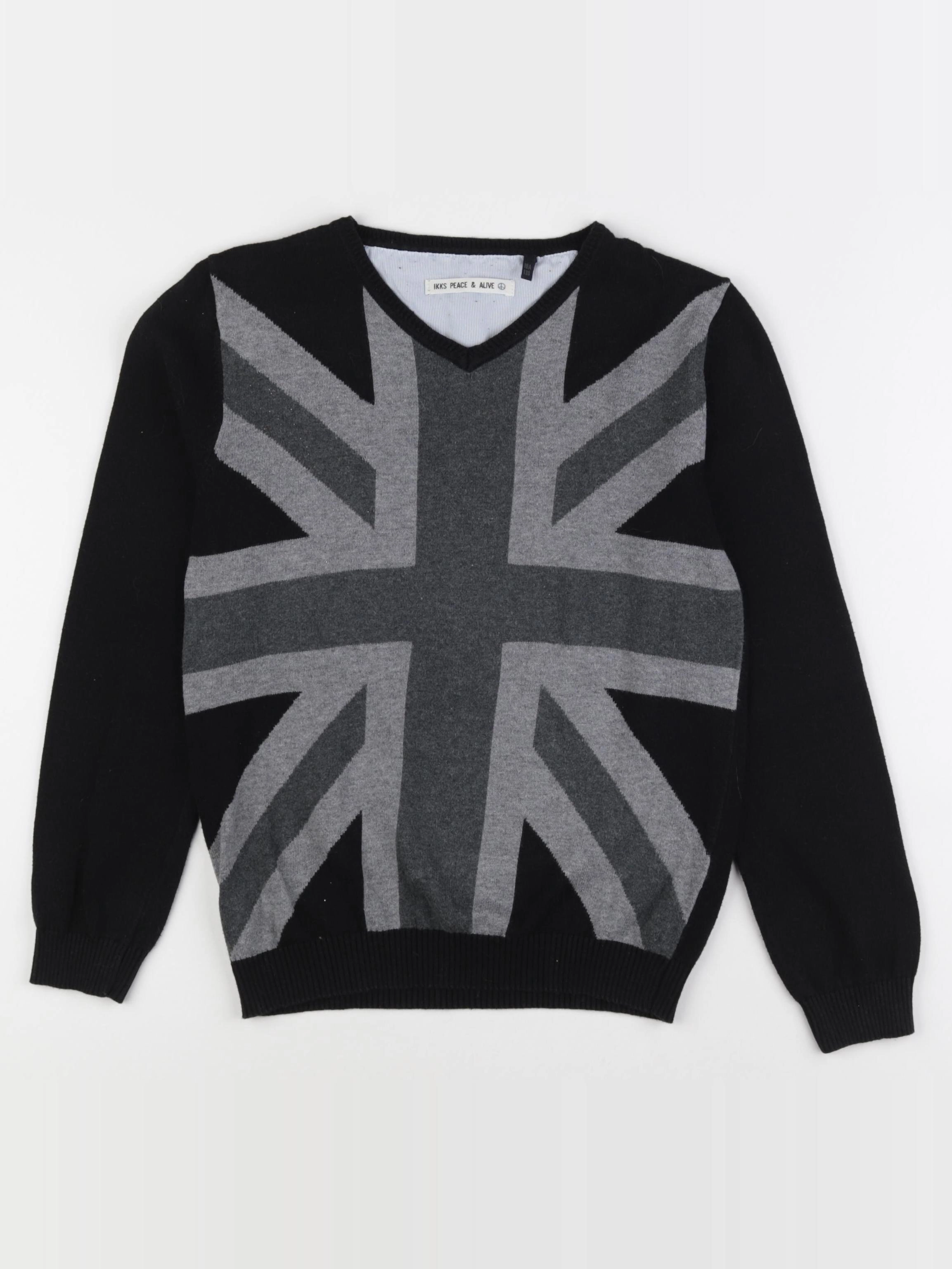 IKKS - pull gris - 10 ans