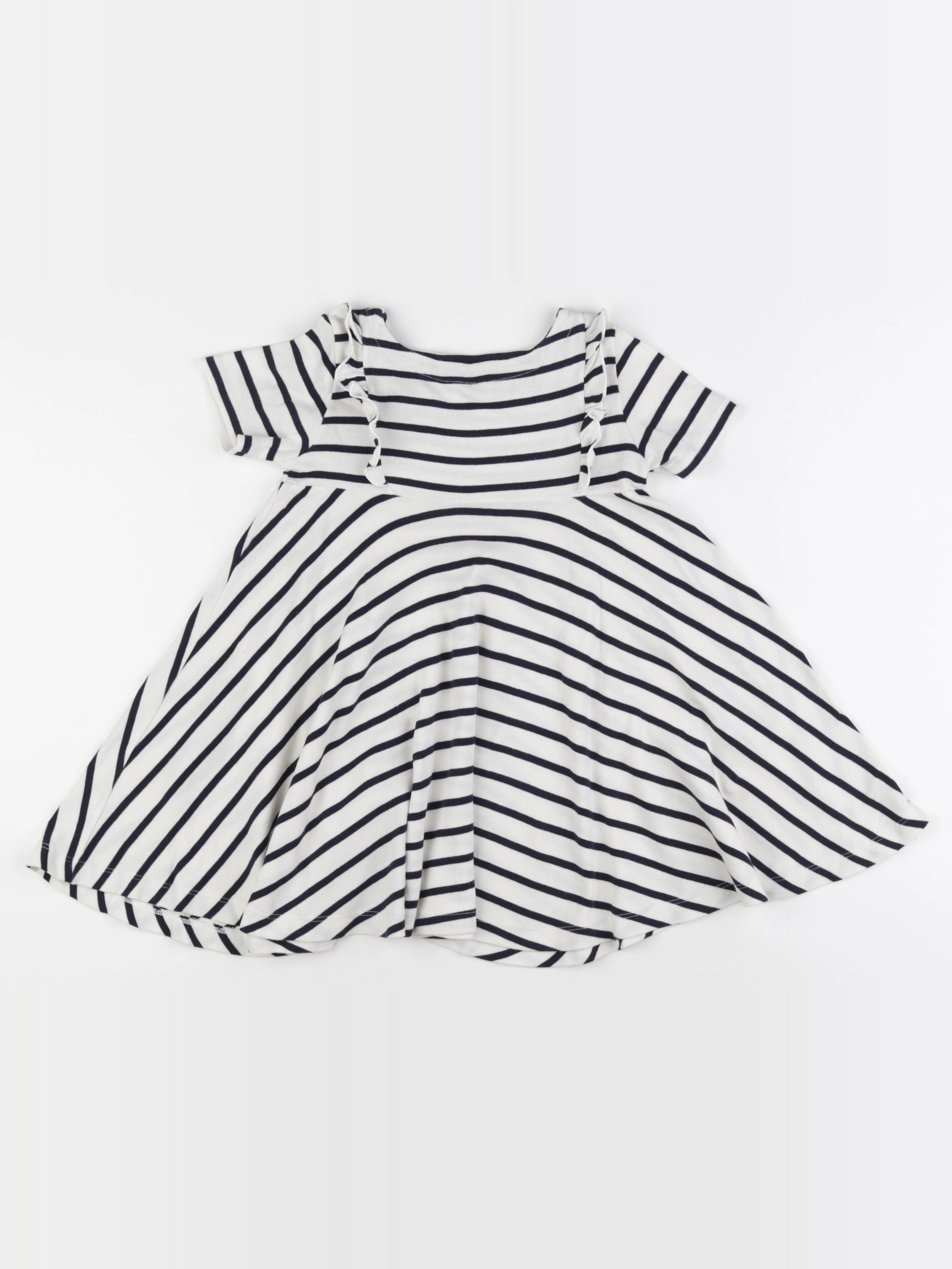 Petit Bateau - robe bleu, blanc - 4 ans