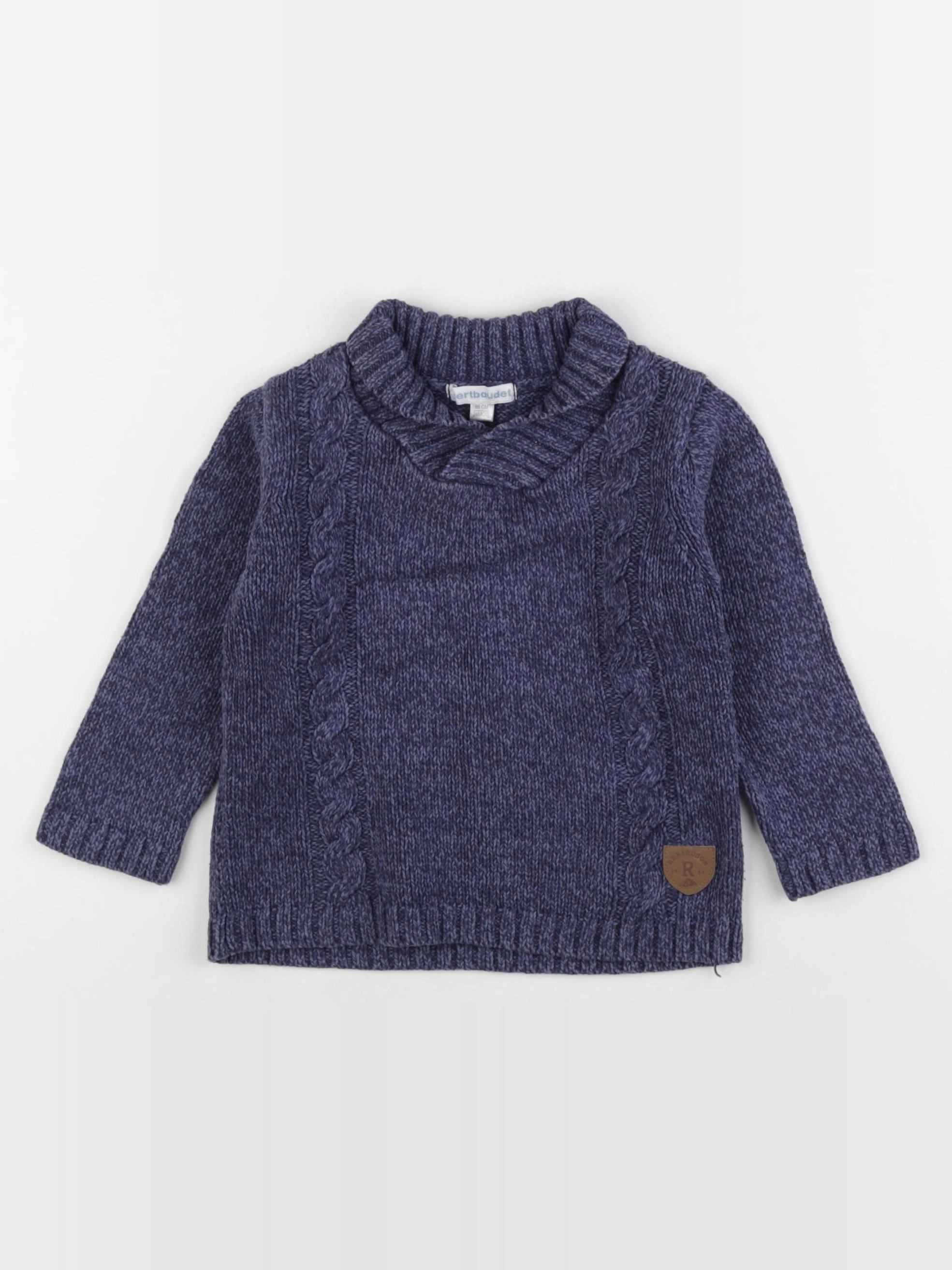 Vertbaudet - pull bleu - 24 mois