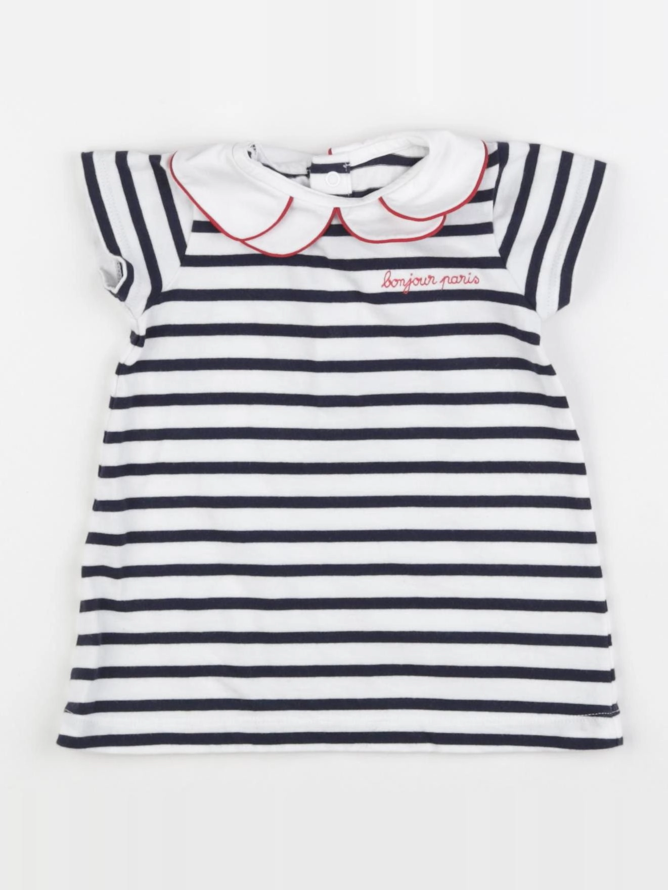 Jacadi - robe bleu, blanc - 6 mois