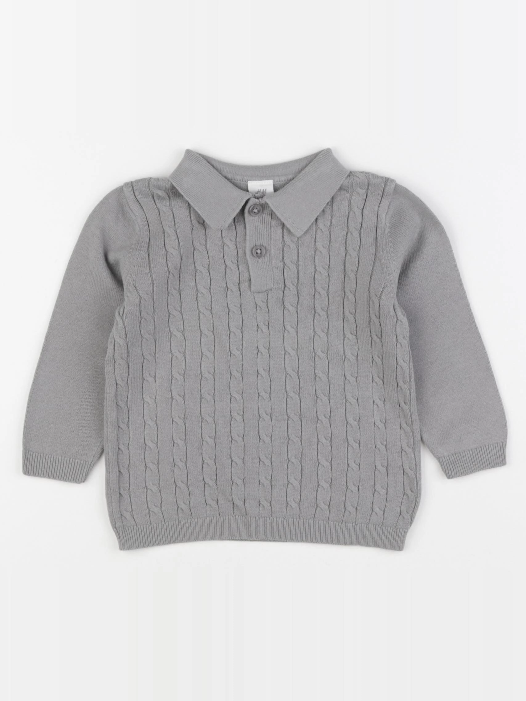 H&M - pull gris - 9/12 mois
