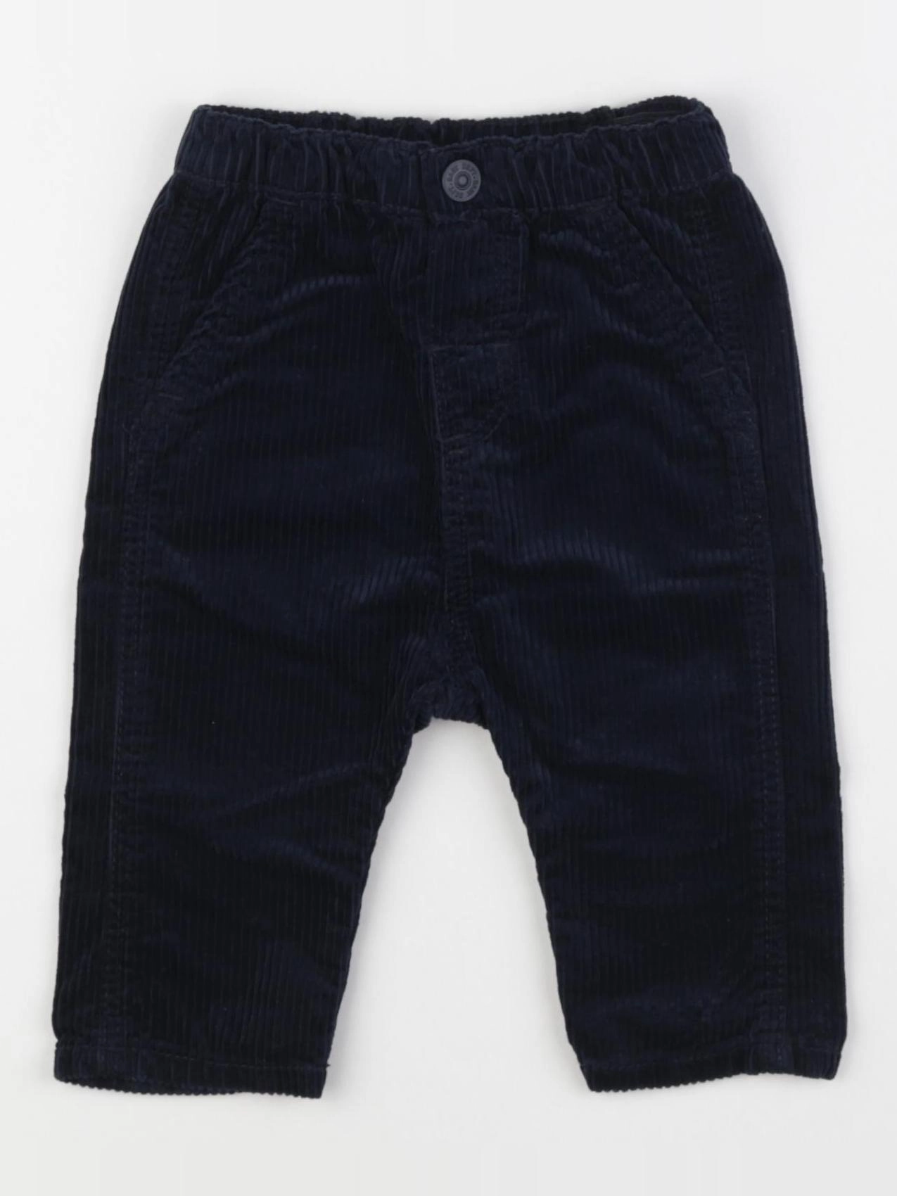 H&M - pantalon bleu - 6/9 mois