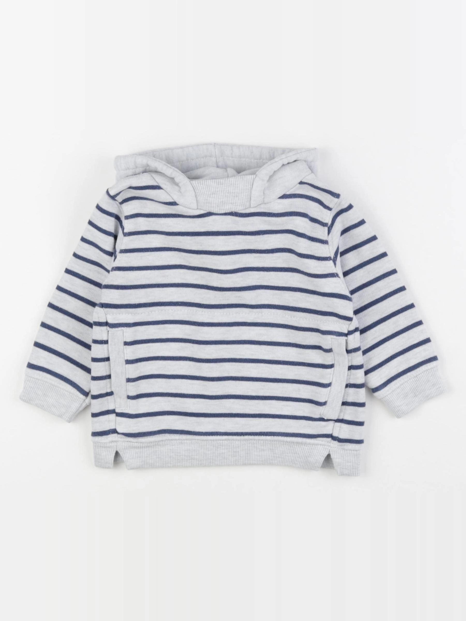 Zara - sweat bleu, gris - 9/12 mois