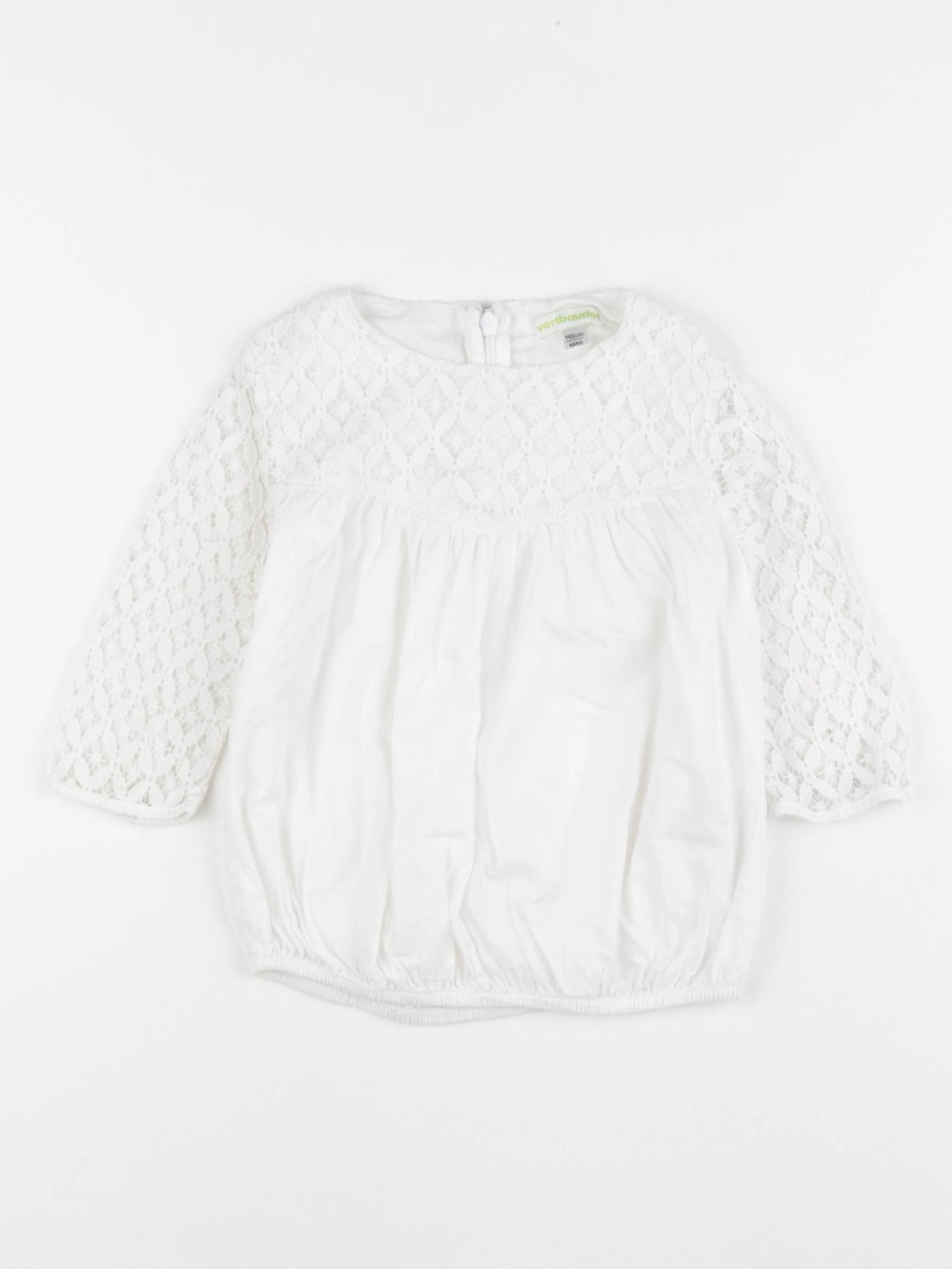 Vertbaudet - blouse blanc - 4 ans