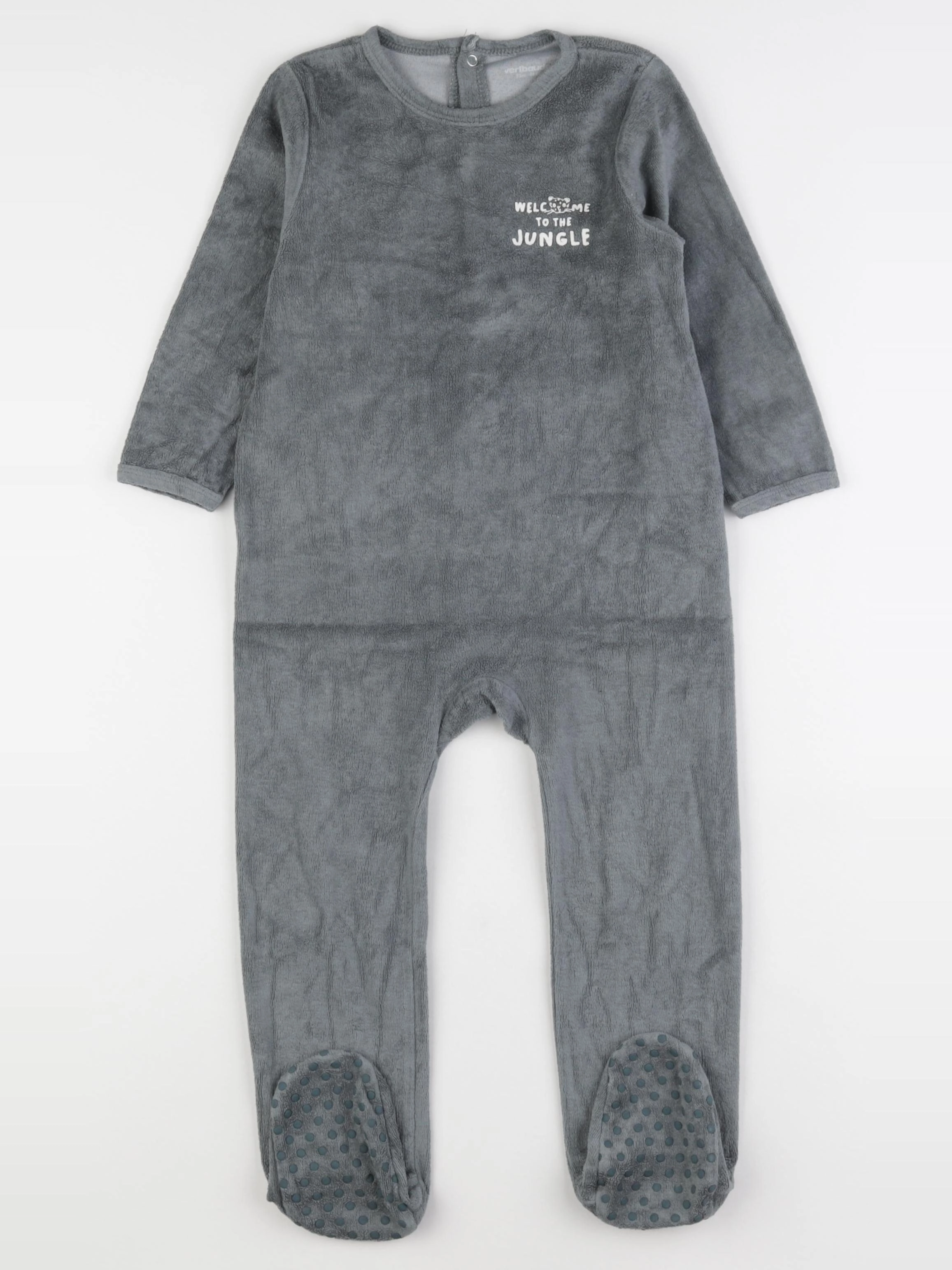 Vertbaudet - pyjama velours vert - 3 ans