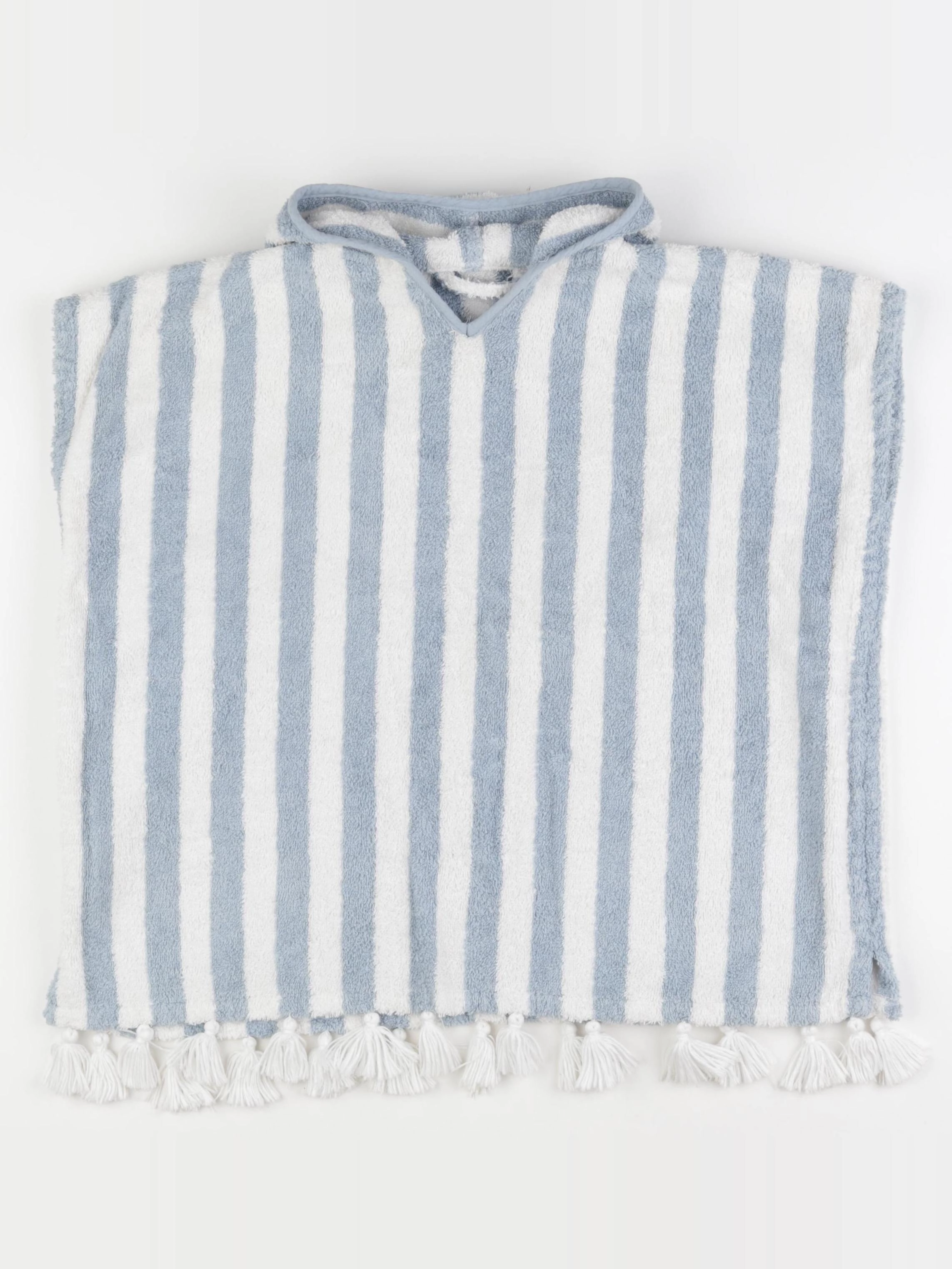 Vertbaudet - cape de bain bleu, blanc - 24/36 mois