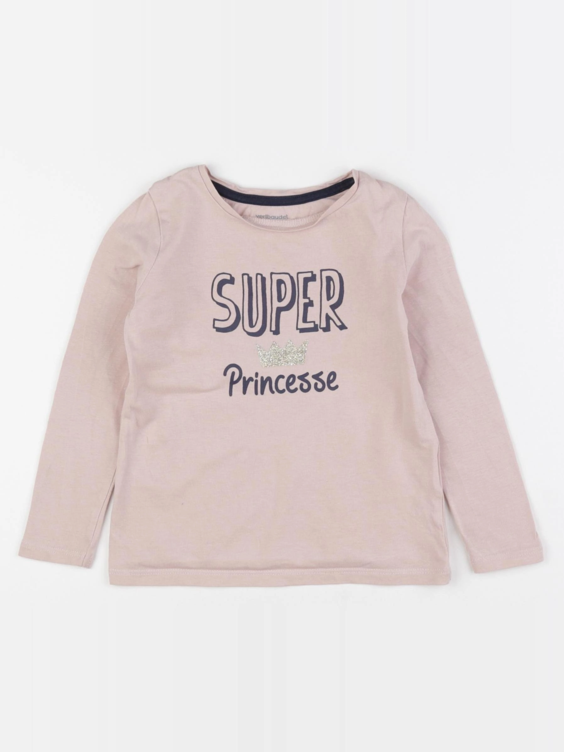 Vertbaudet - tee-shirt rose, or - 3 ans