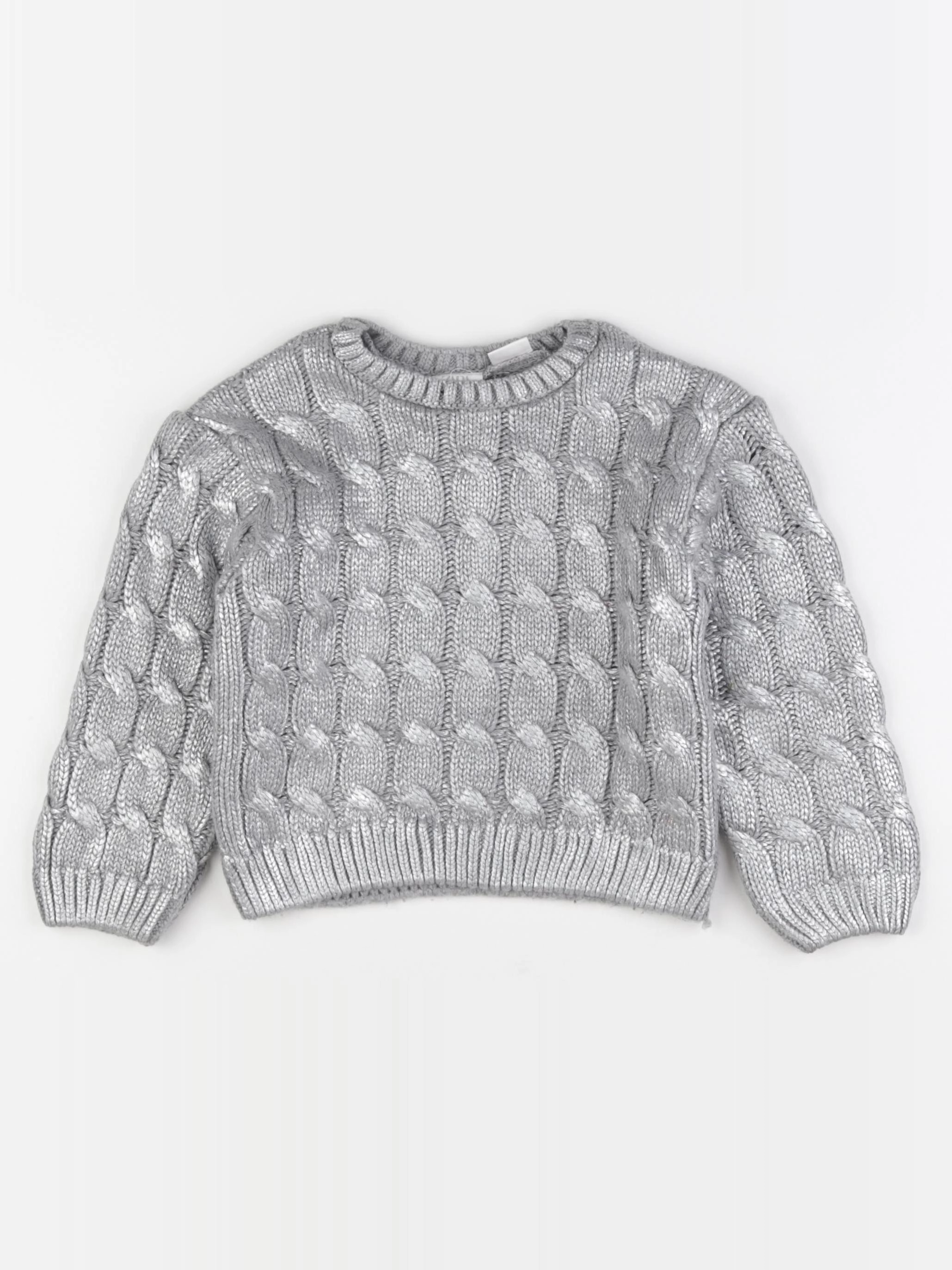 Zara - pull argent - 3/4 ans