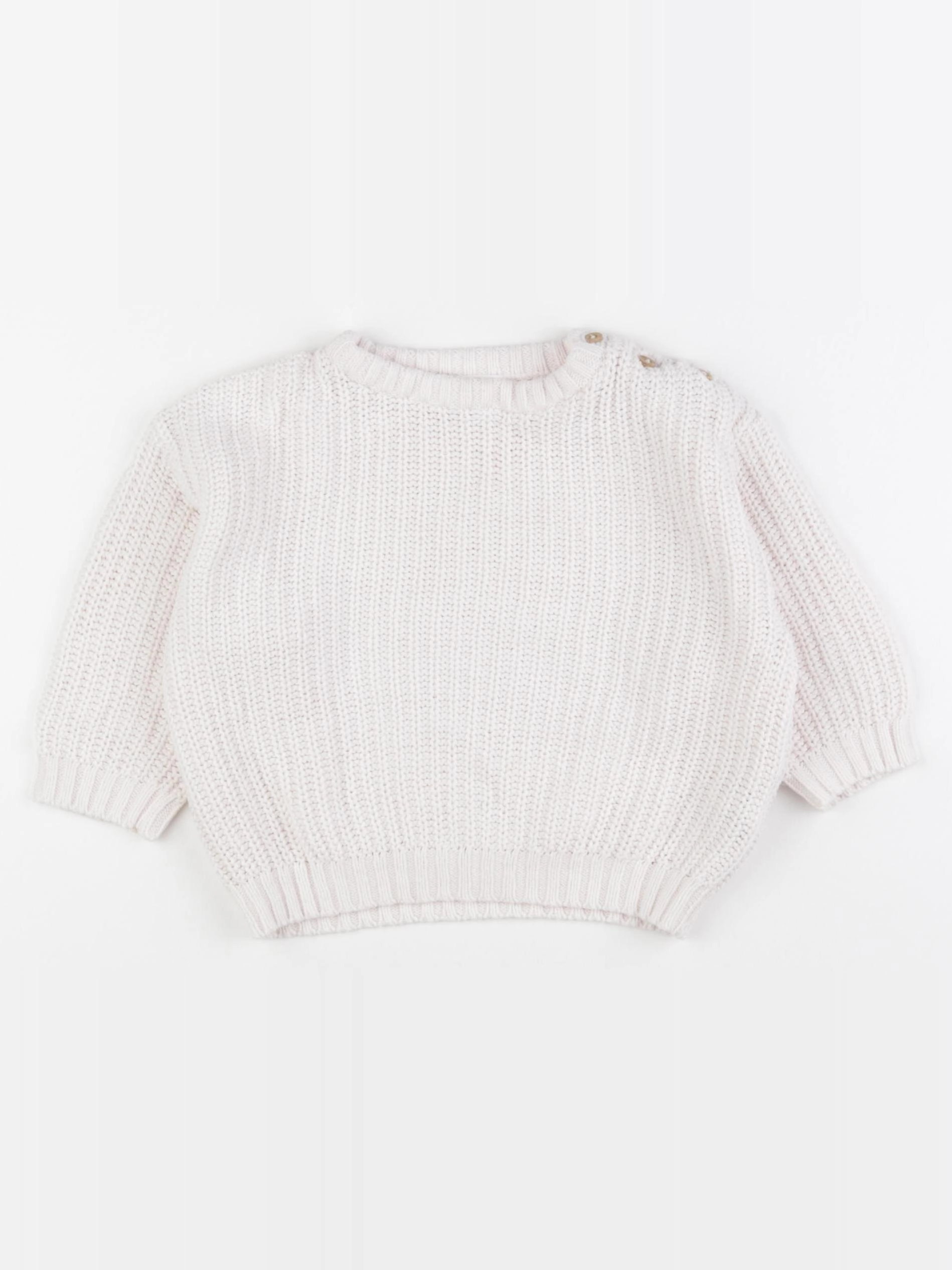 Vertbaudet - pull beige - 18 mois