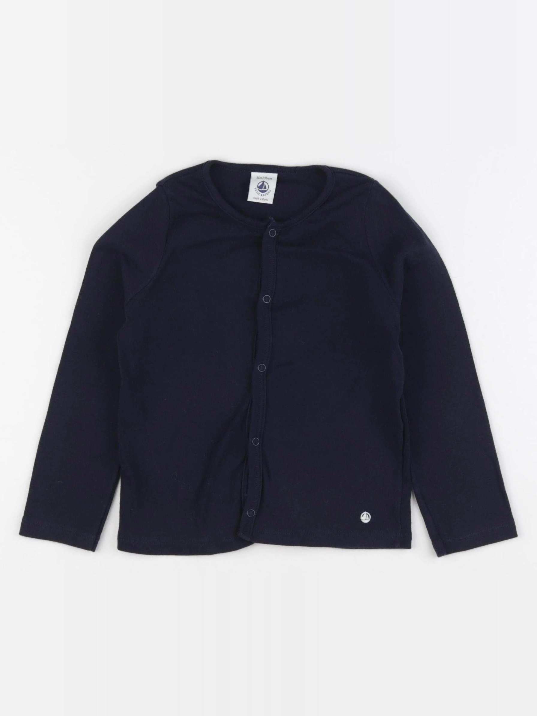 Petit Bateau - tee-shirt bleu - 36 mois