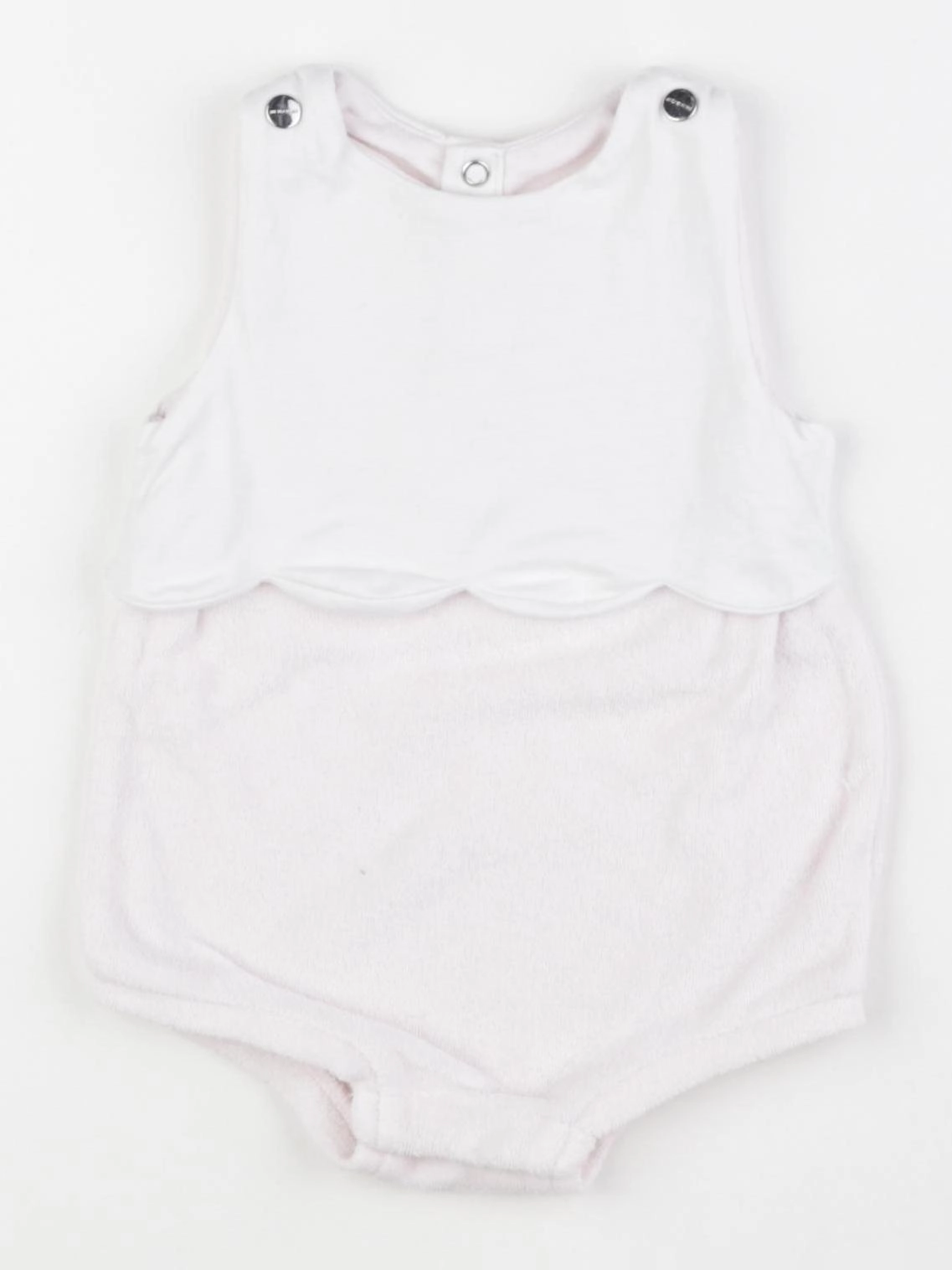 Jacadi - combinaison blanc, rose - 6 mois