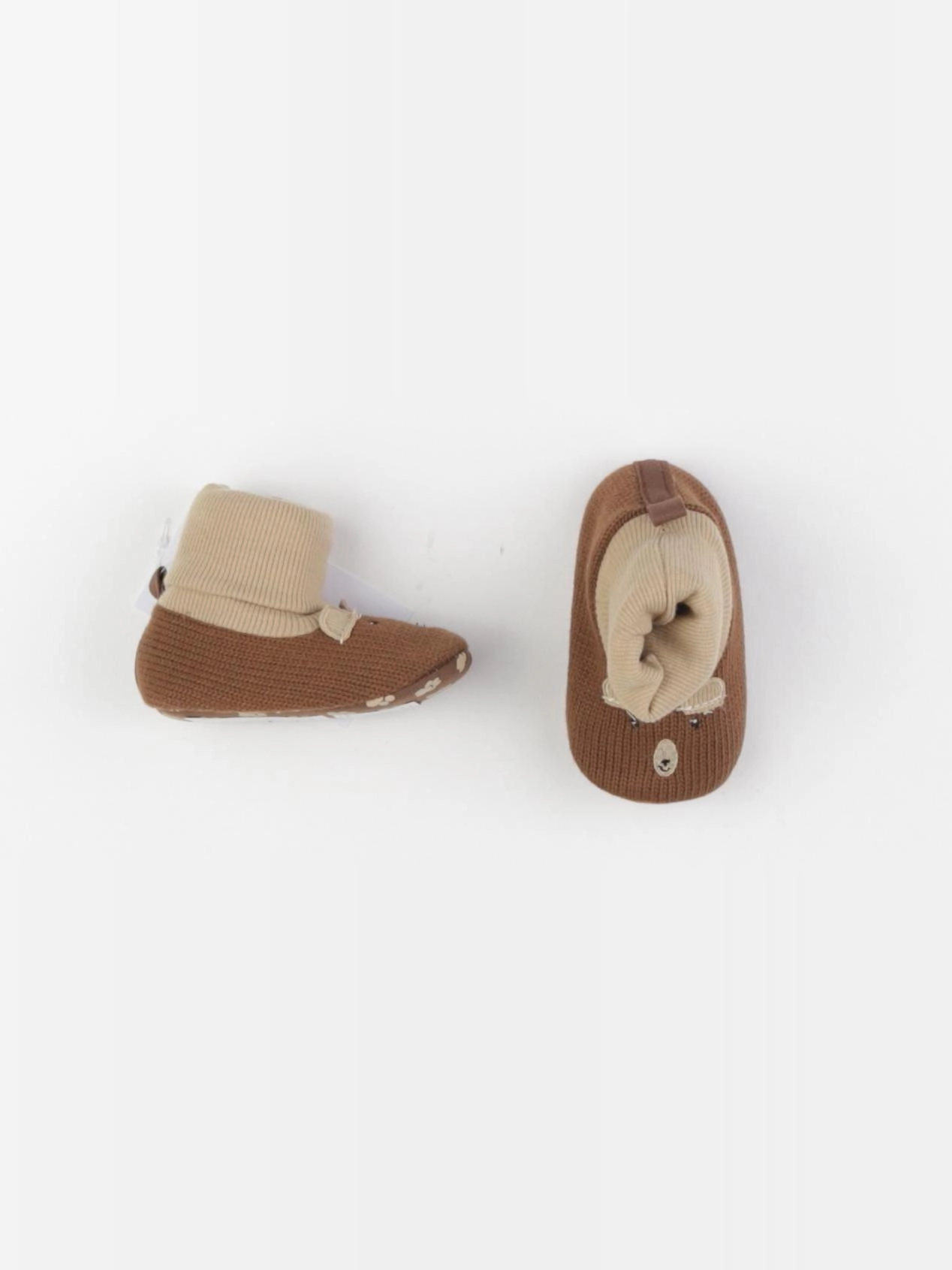 Vertbaudet - chaussons marron - pointure 19