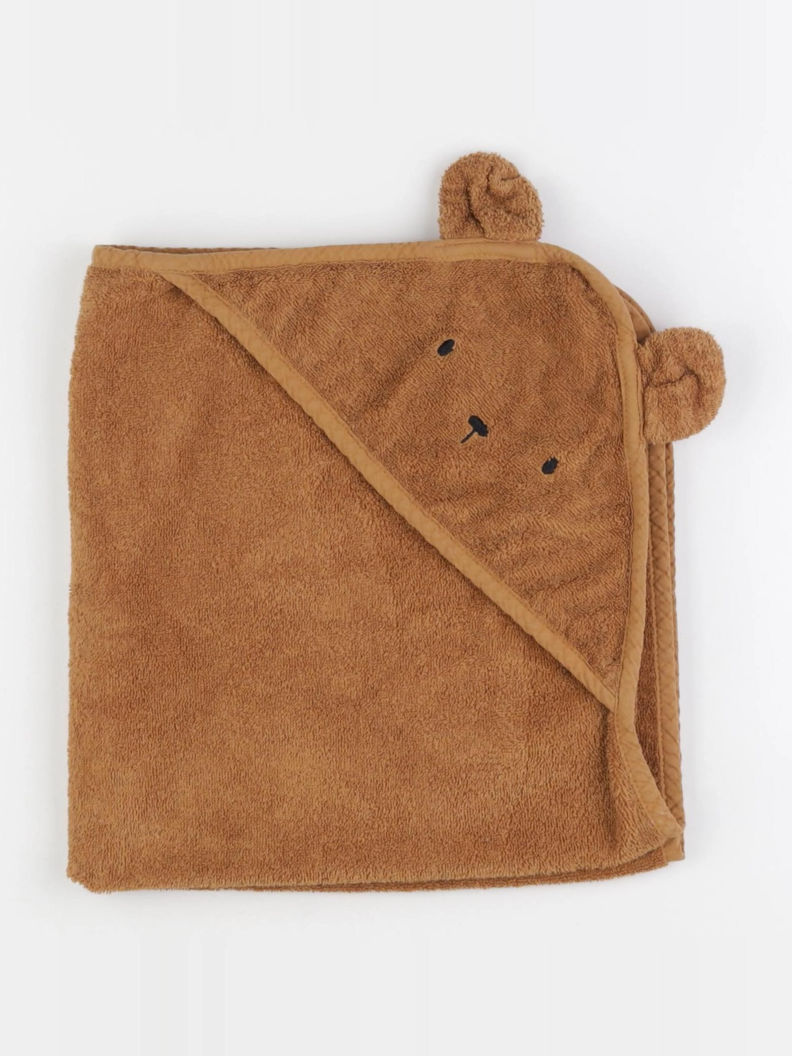 Vertbaudet - cape de bain marron - 0/6 mois