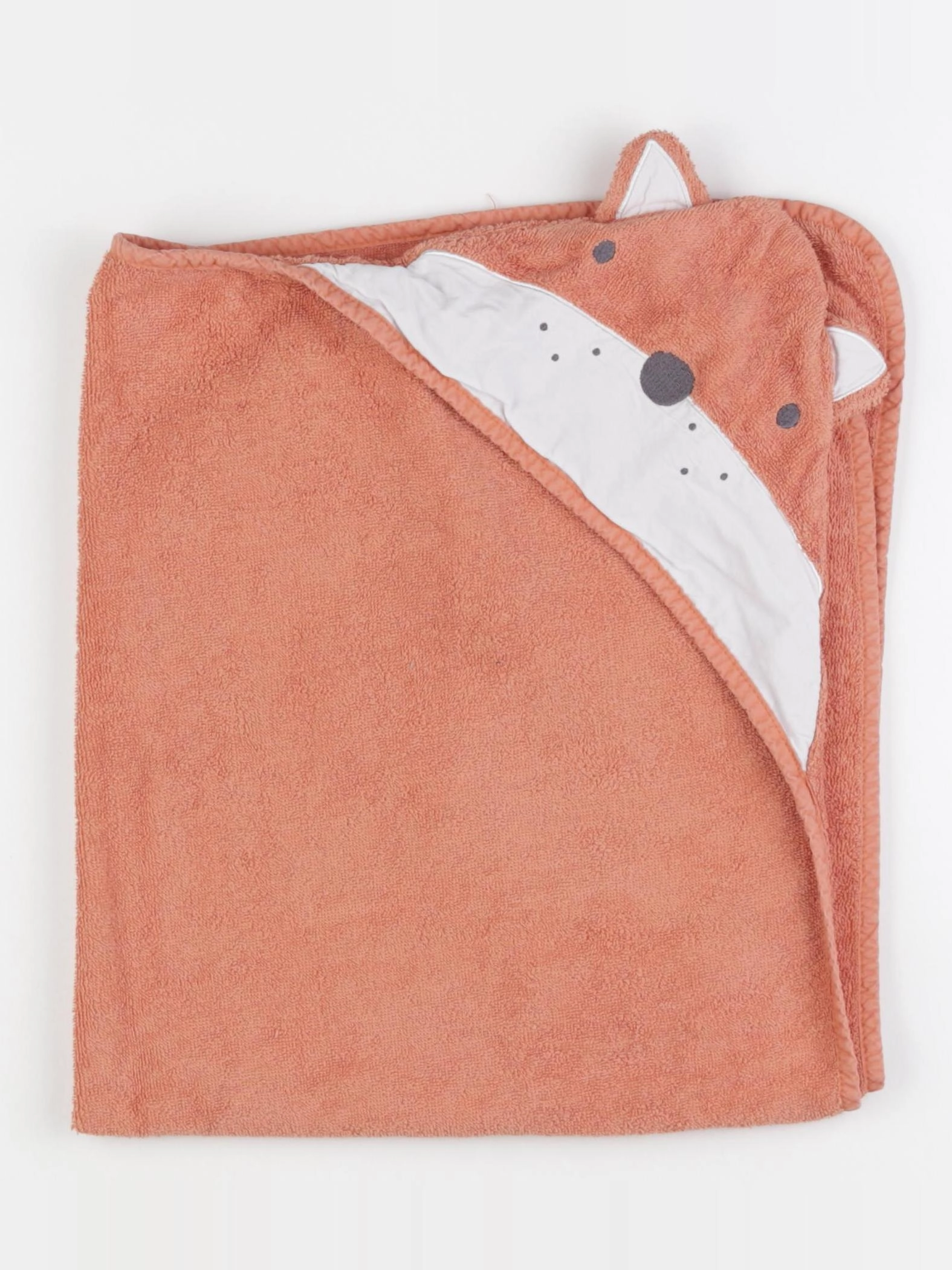 Vertbaudet - cape de bain orange - 0/6 mois