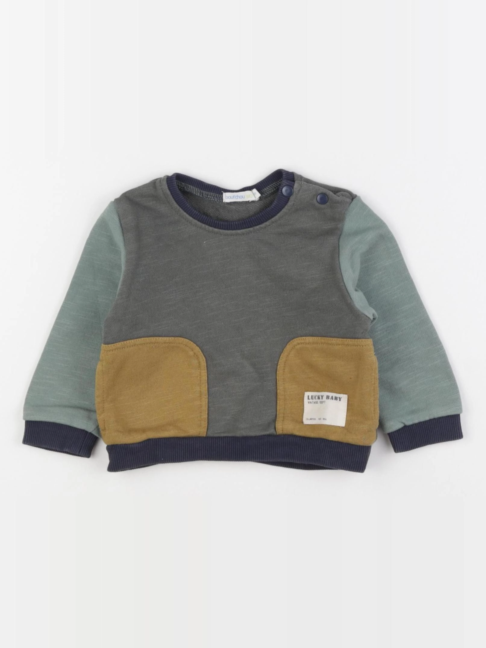 Boutchou - sweat vert - 9 mois