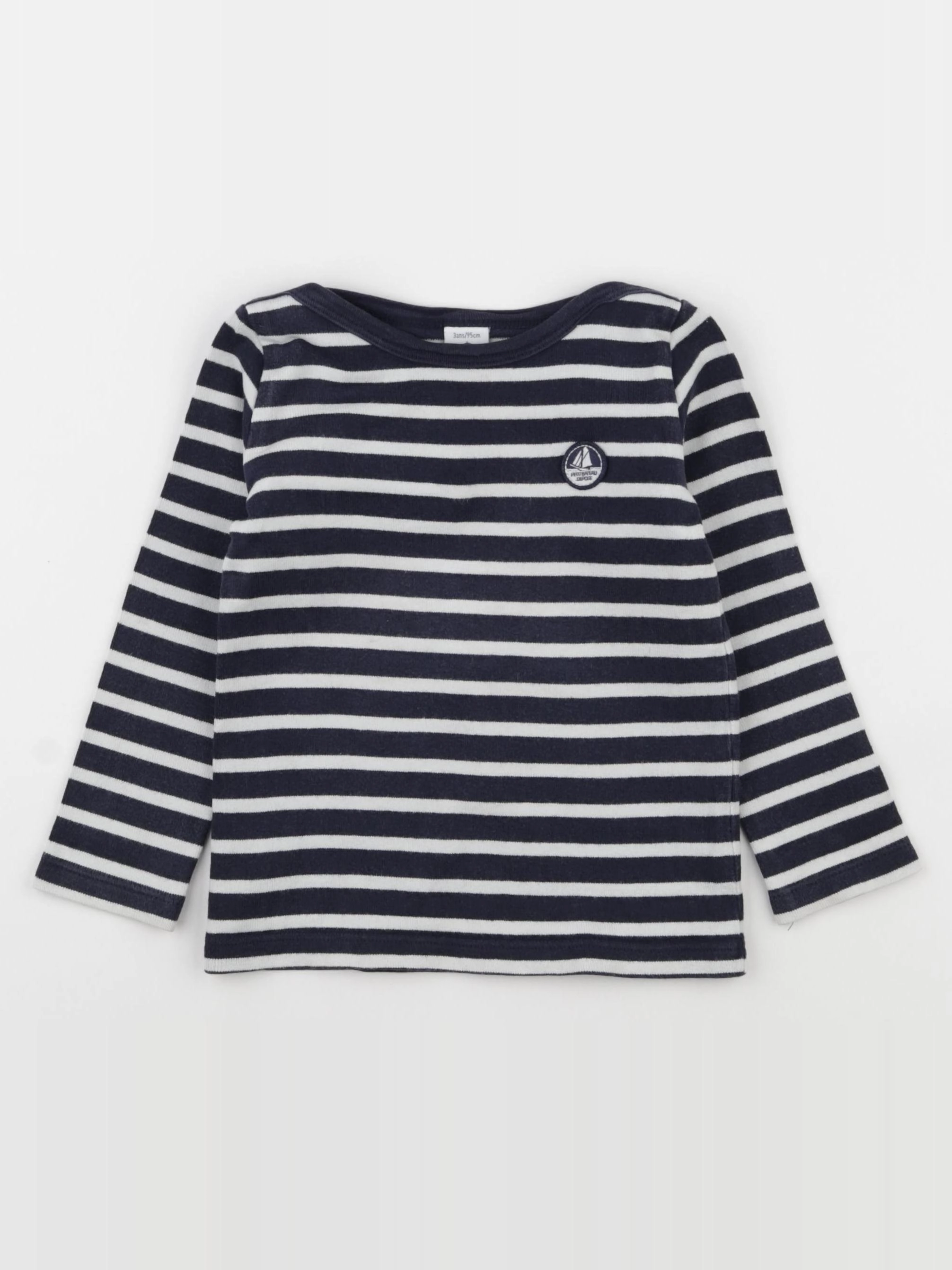 Petit Bateau - pull bleu, blanc - 3 ans