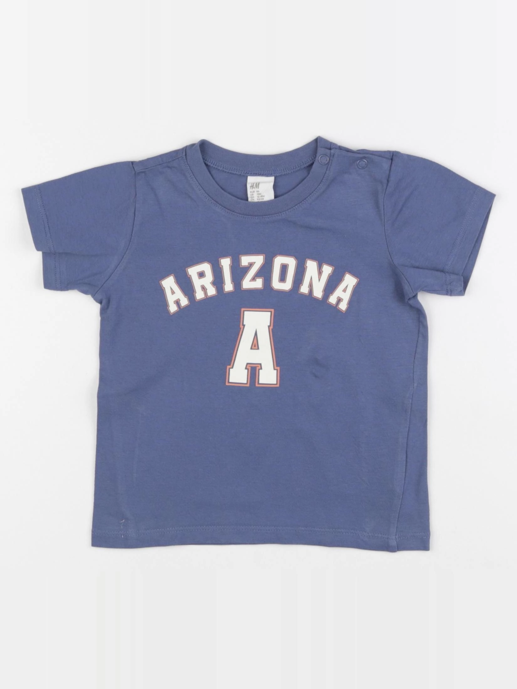 H&M - tee-shirt bleu - 12/18 mois