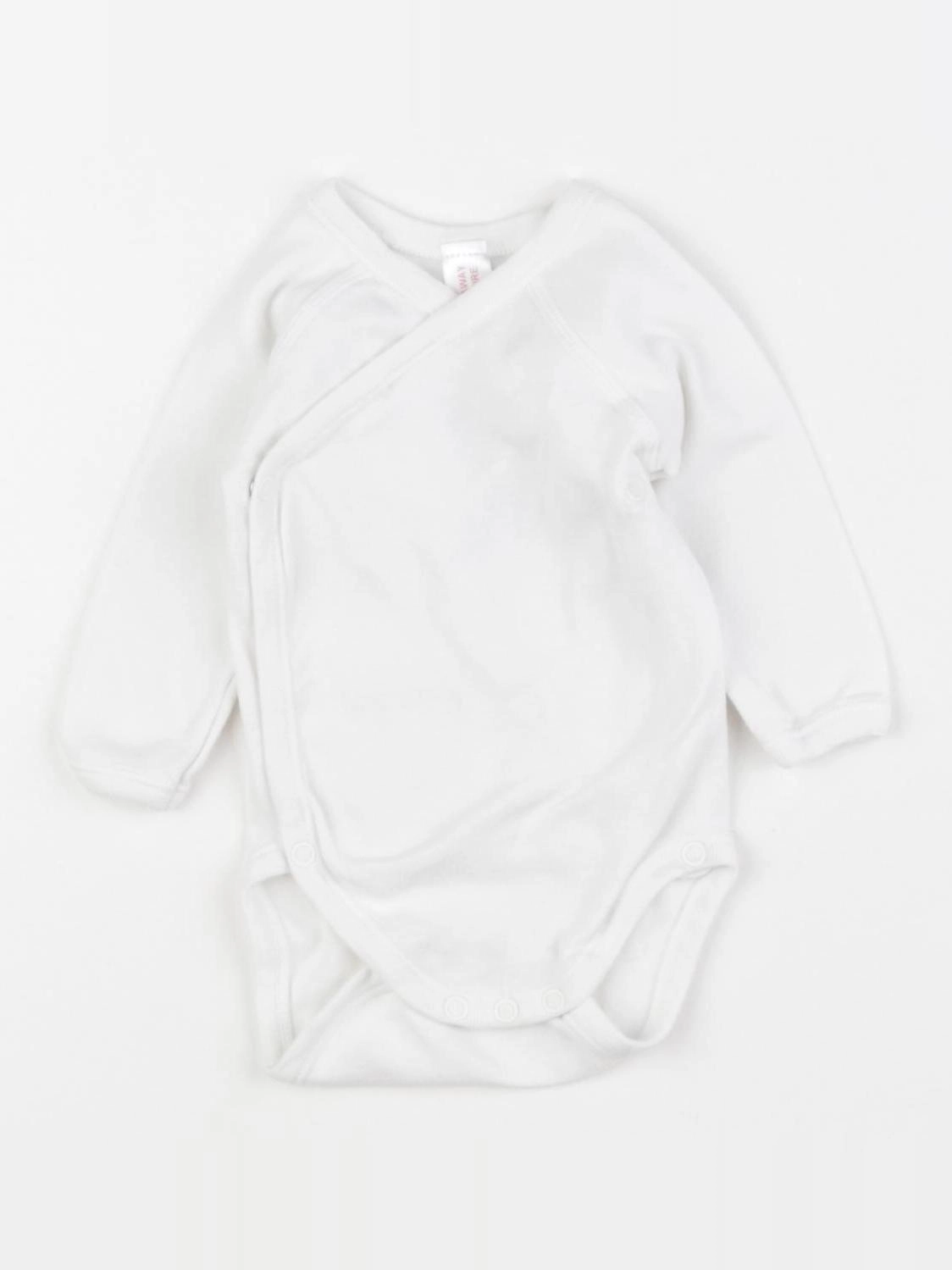 Petit Bateau - body blanc - 1 mois