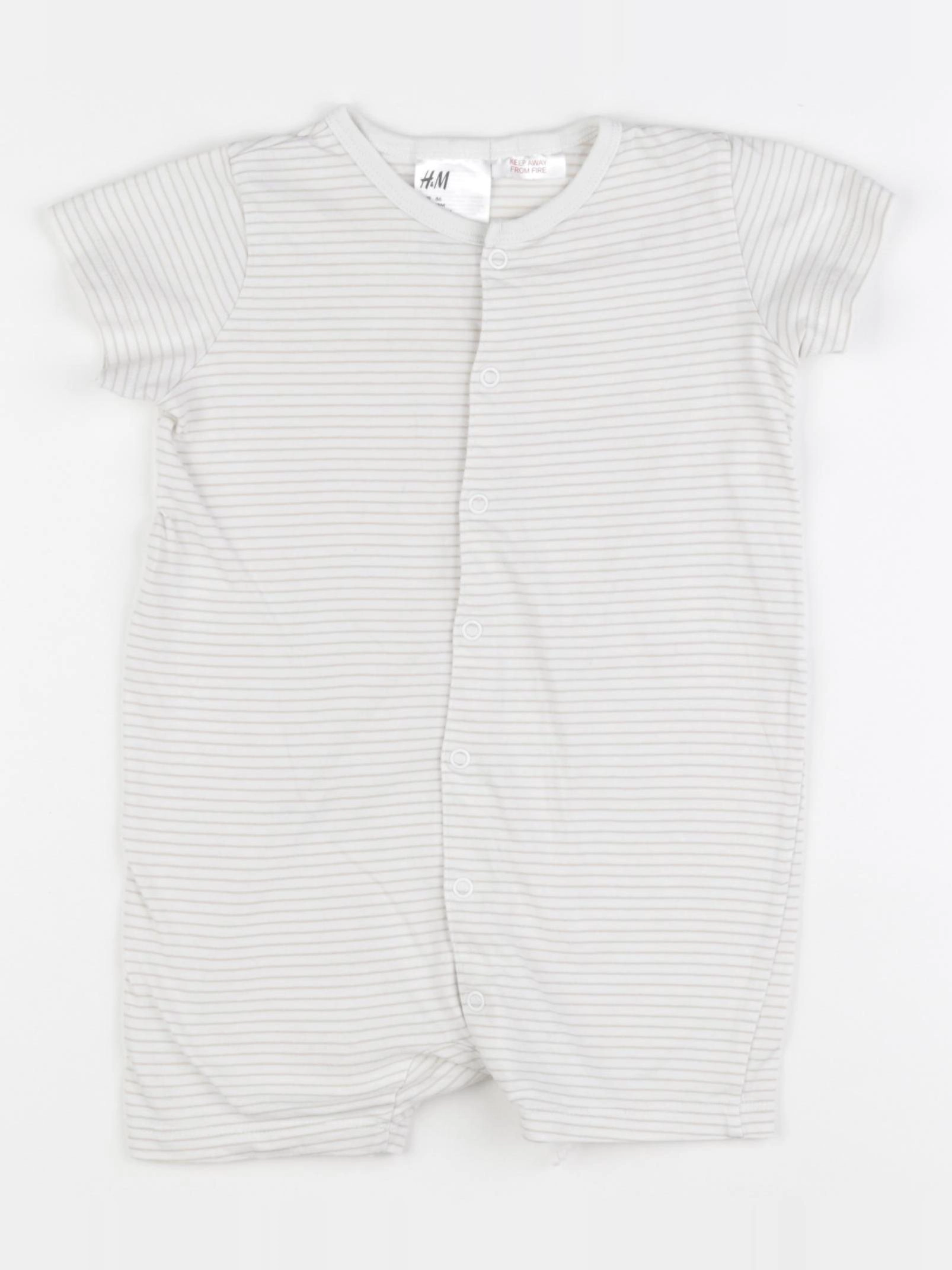 H&M - pyjama coton beige - 12/18 mois