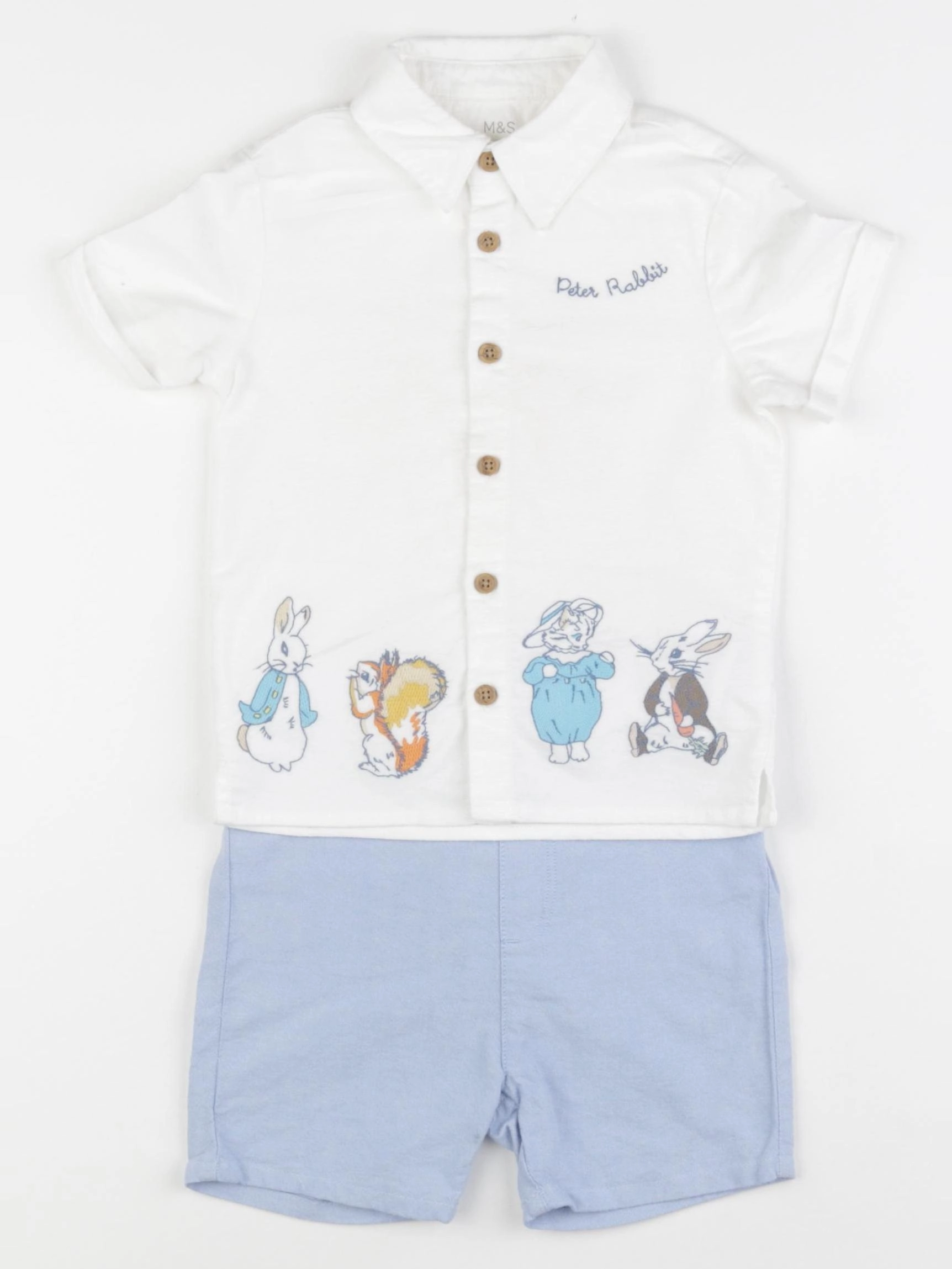 Marks & Spencer  - ensemble bleu - 18/24 mois