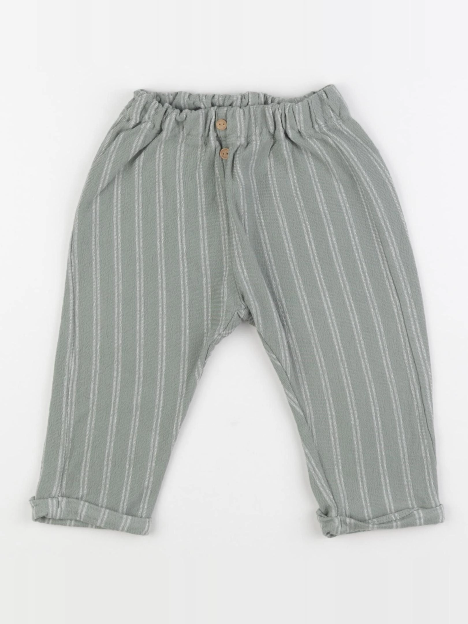 H&M - pantalon vert - 12/18 mois