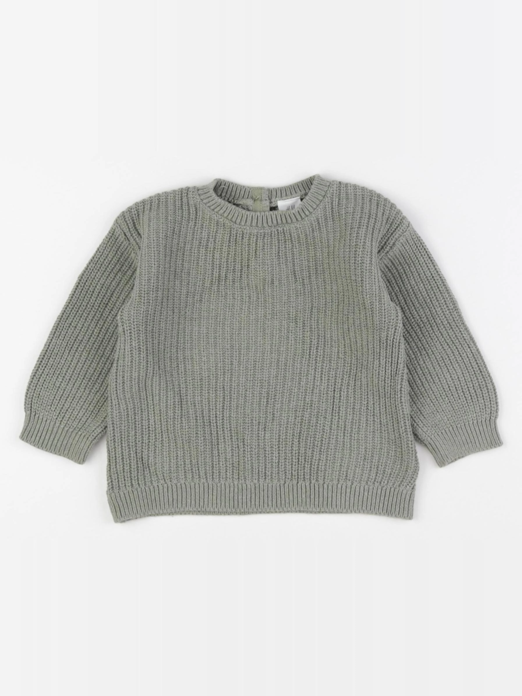 H&M - pull vert - 6/9 mois