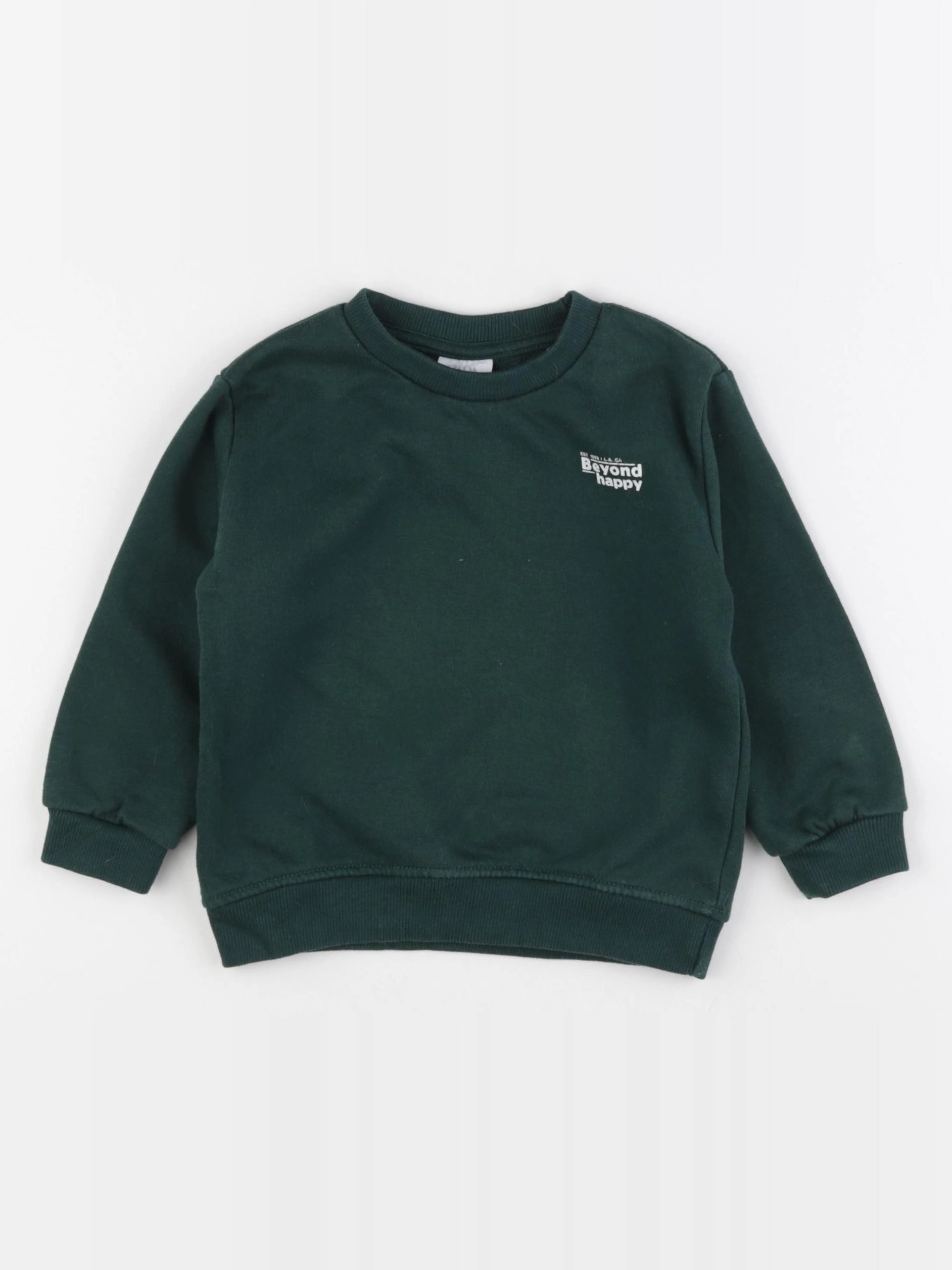 Zara - sweat vert - 12/18 mois