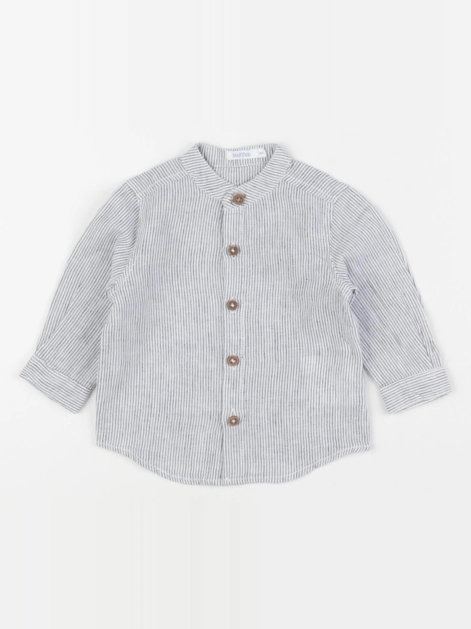 Boutchou - chemise bleu - 6 mois