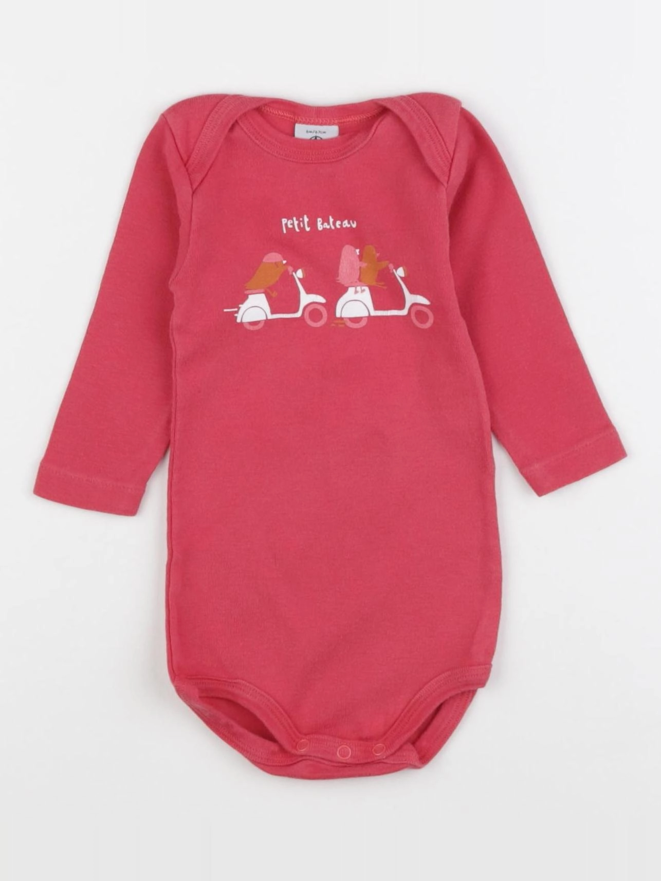 Petit Bateau - body rouge - 6 mois