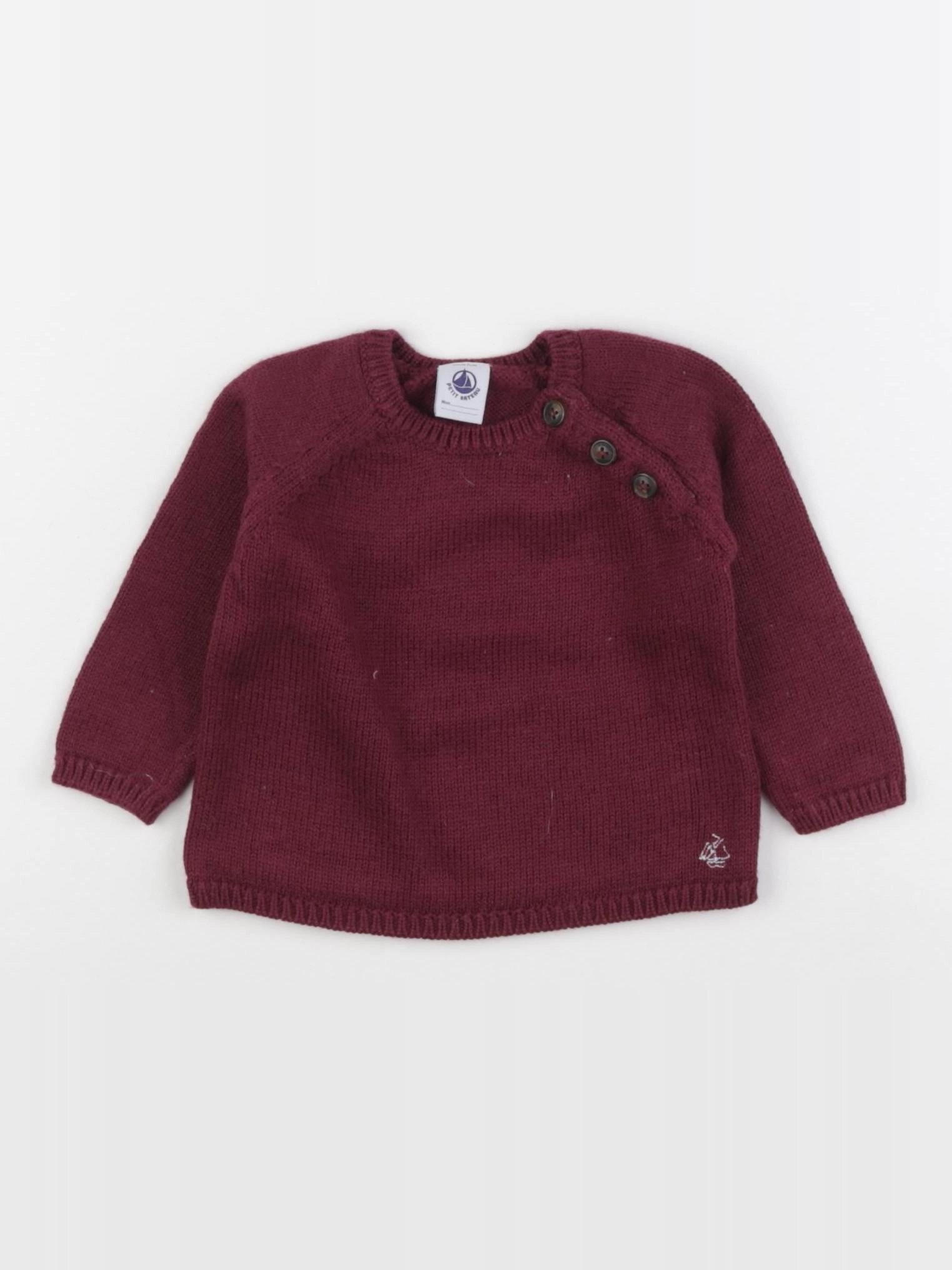 Petit Bateau - pull violet - 6 mois